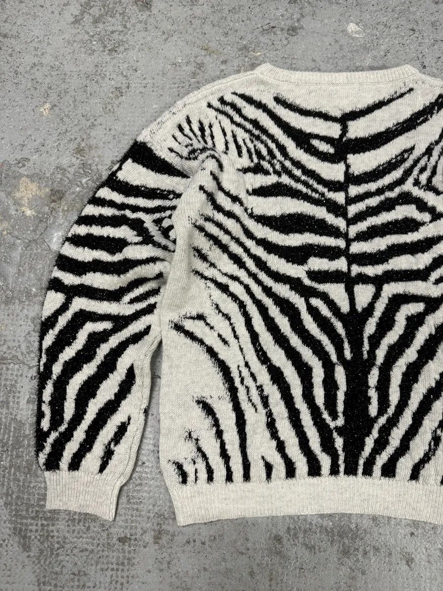 Designer × Diesel × Vintage Diesel Zebra Grey & Black Sweater Size XS / US 0-2 / IT 36-38 - 3 Thumbnail