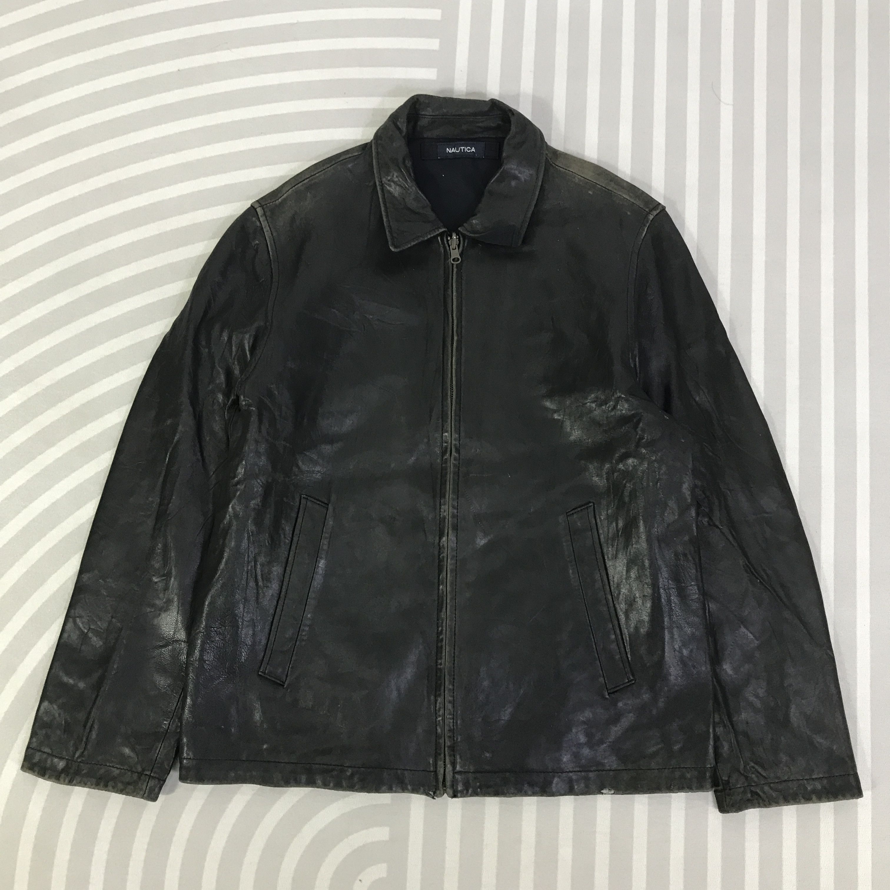 Nautica Vintage Nautica Leather Jacket K115B17 Size US L / EU 52-54 / 3 - 1 Thumbnail