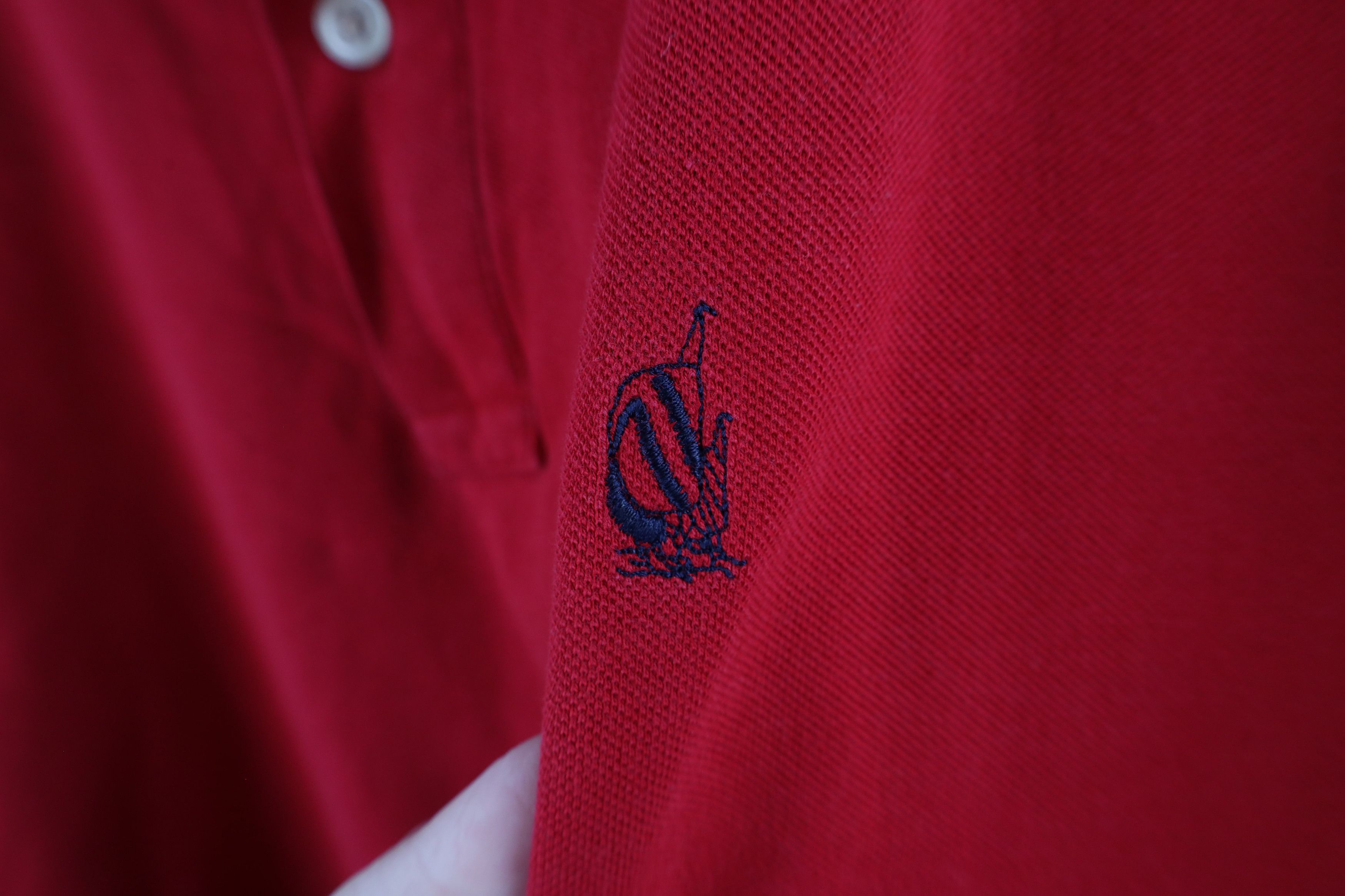 Nautica × Vintage Vintage 90s Nautica Sailboat Collared Golf Polo Shirt Red Size US L / EU 52-54 / 3 - 4 Thumbnail