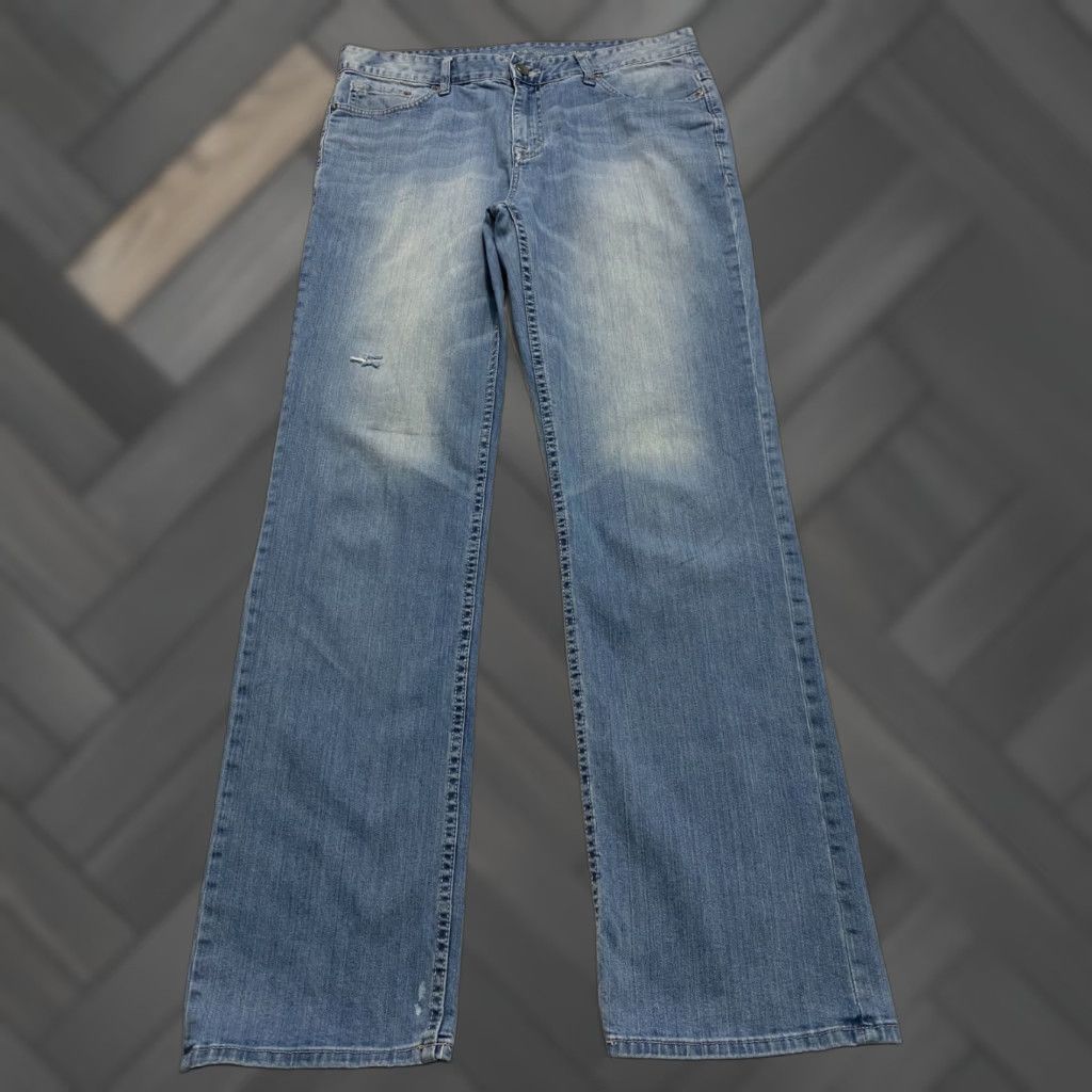 Calvin Klein Calvin Klein Jeans Mens Regular Fit 34 Jeans 34x34 Denim Blue Distressed 5-Pocket Straight Denim USA Jeans Mens Size US 34 / EU 50 - 1 Thumbnail