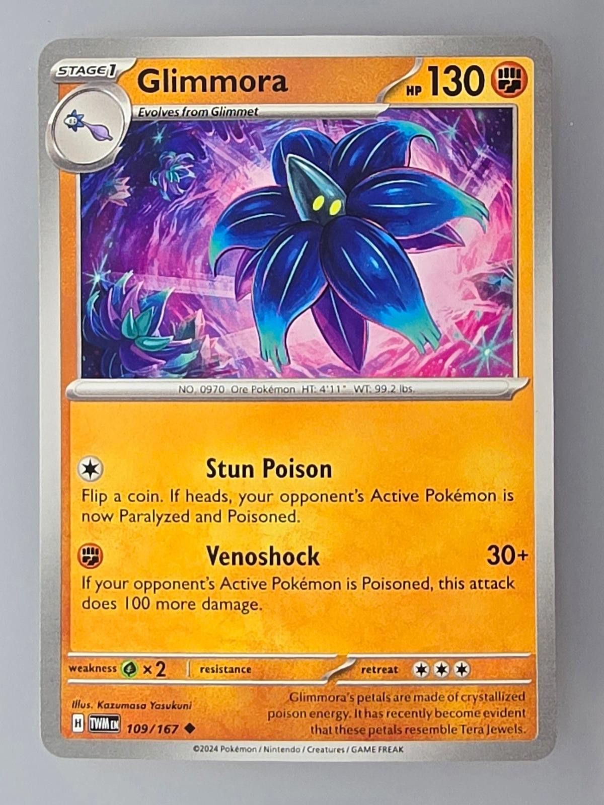 Pokemon Uncommon Glimmora card from the Pokémon Trading Card Size ONE SIZE - 1 Thumbnail