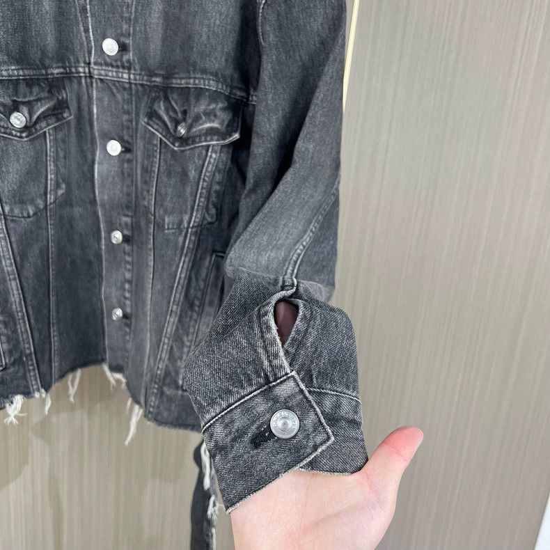 Balenciaga Balenciaga size 36 Collar Embroidered Letter Logo Denim Ja Size S / US 4 / IT 40 - 4 Thumbnail