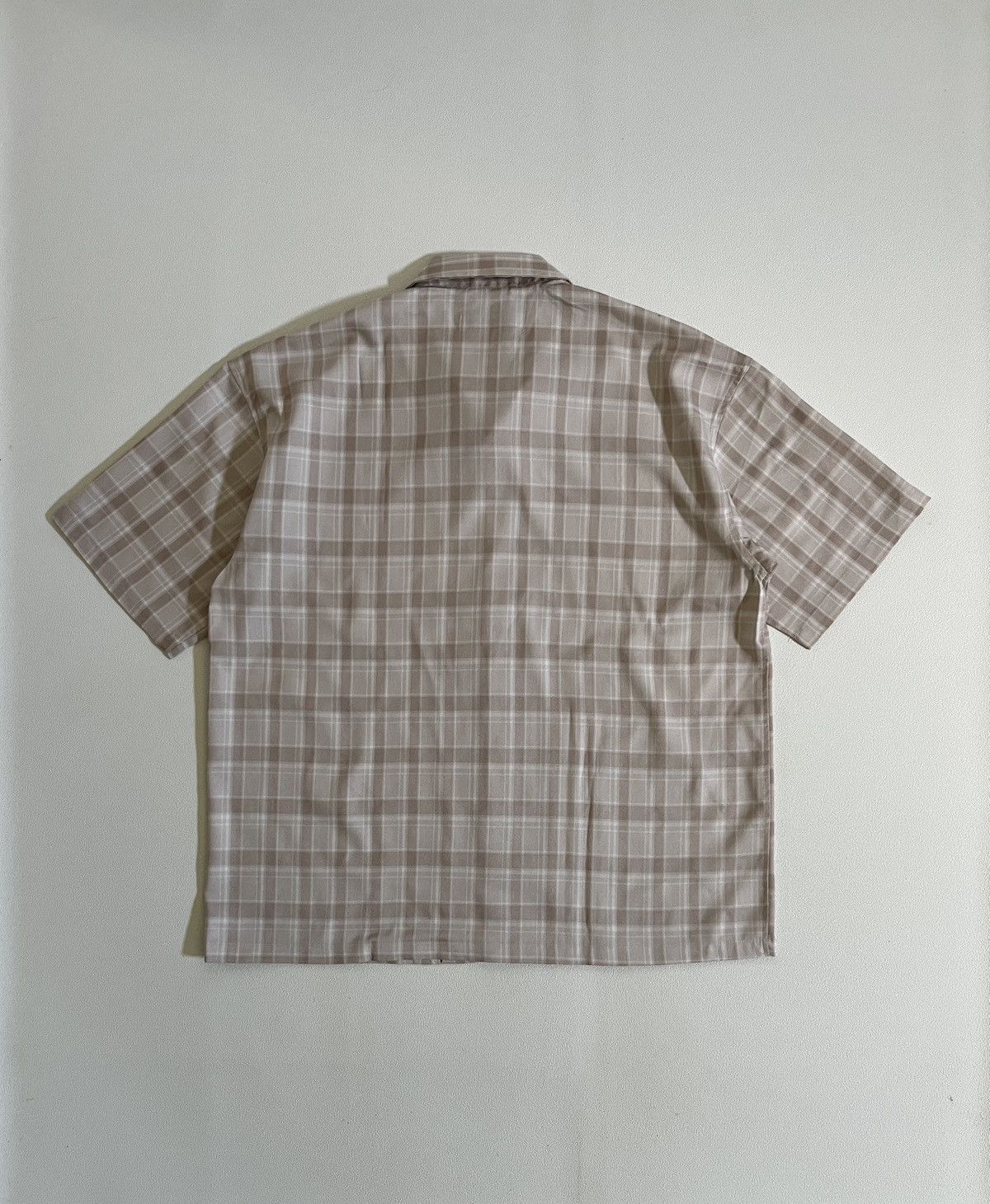 Beams Plus BESLOW Open Collar Check Half Sleeve Shirt Beige Check Size US L / EU 52-54 / 3 - 2 Thumbnail
