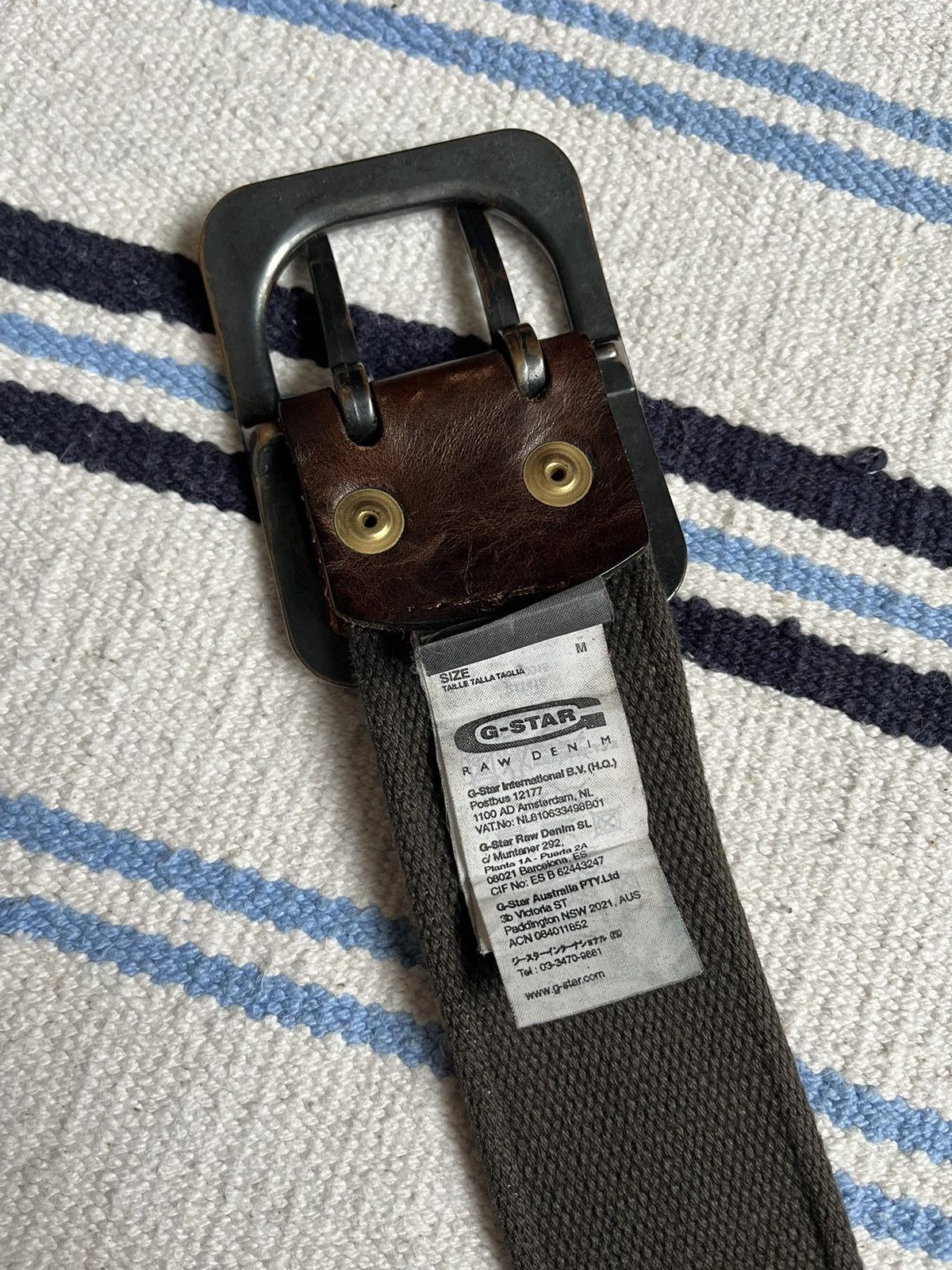 G-Star G-Star Raw Denim Cotton & Leather Double Mix GS Belt Size ONE SIZE - 4 Thumbnail
