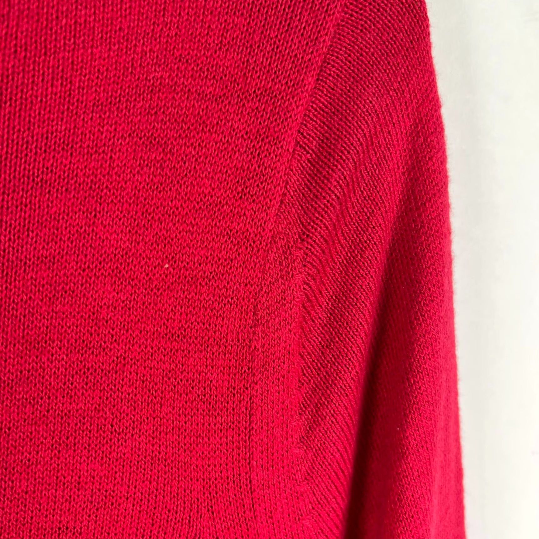 Loft LOFT Knit Sweater Women's Size M Red Long Sleeve with Side Button Accents Size M / US 6-8 / IT 42-44 - 2 Thumbnail