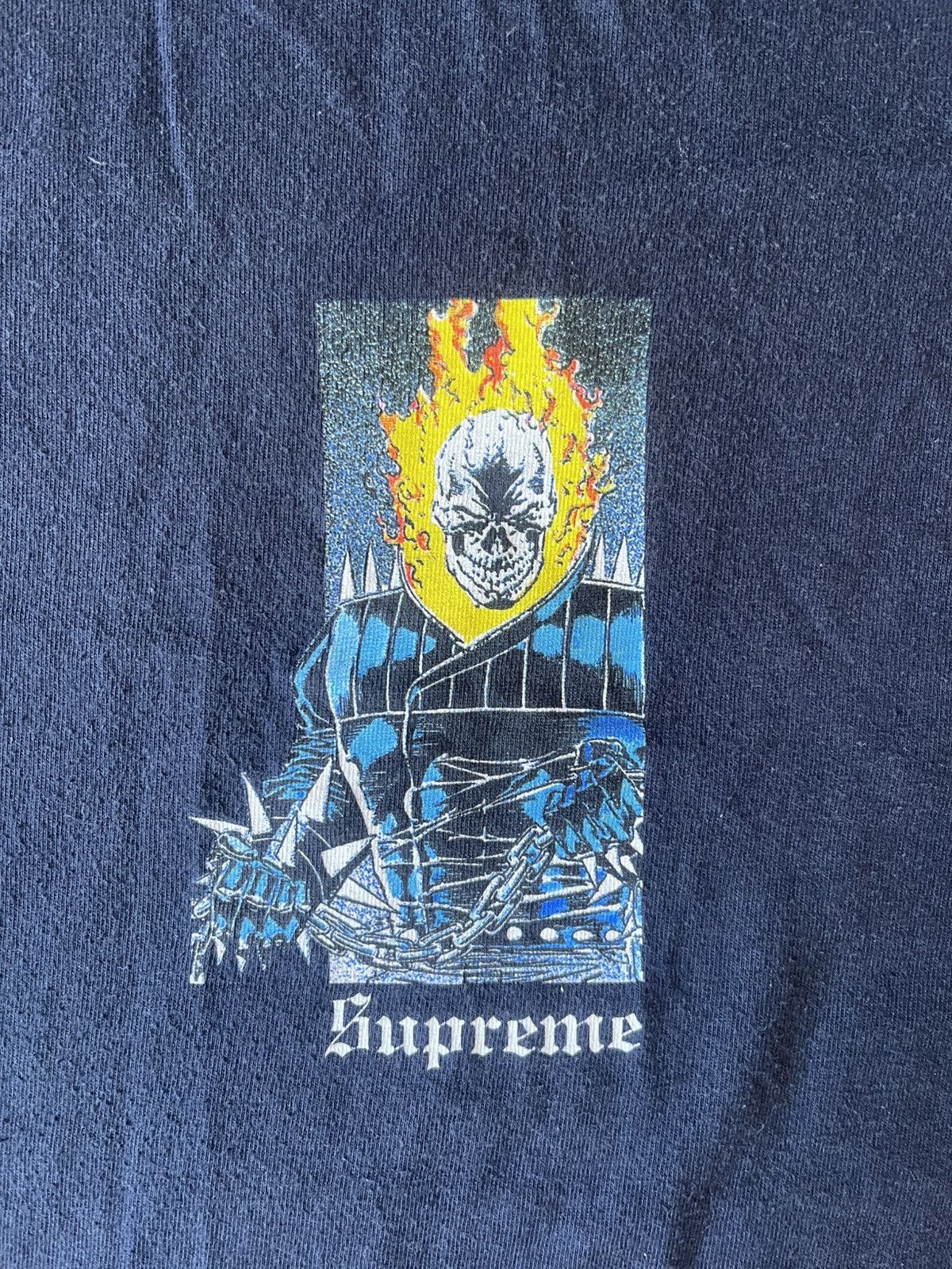 Supreme Supreme Ghost Rider Tee Navy SS19 | Grailed