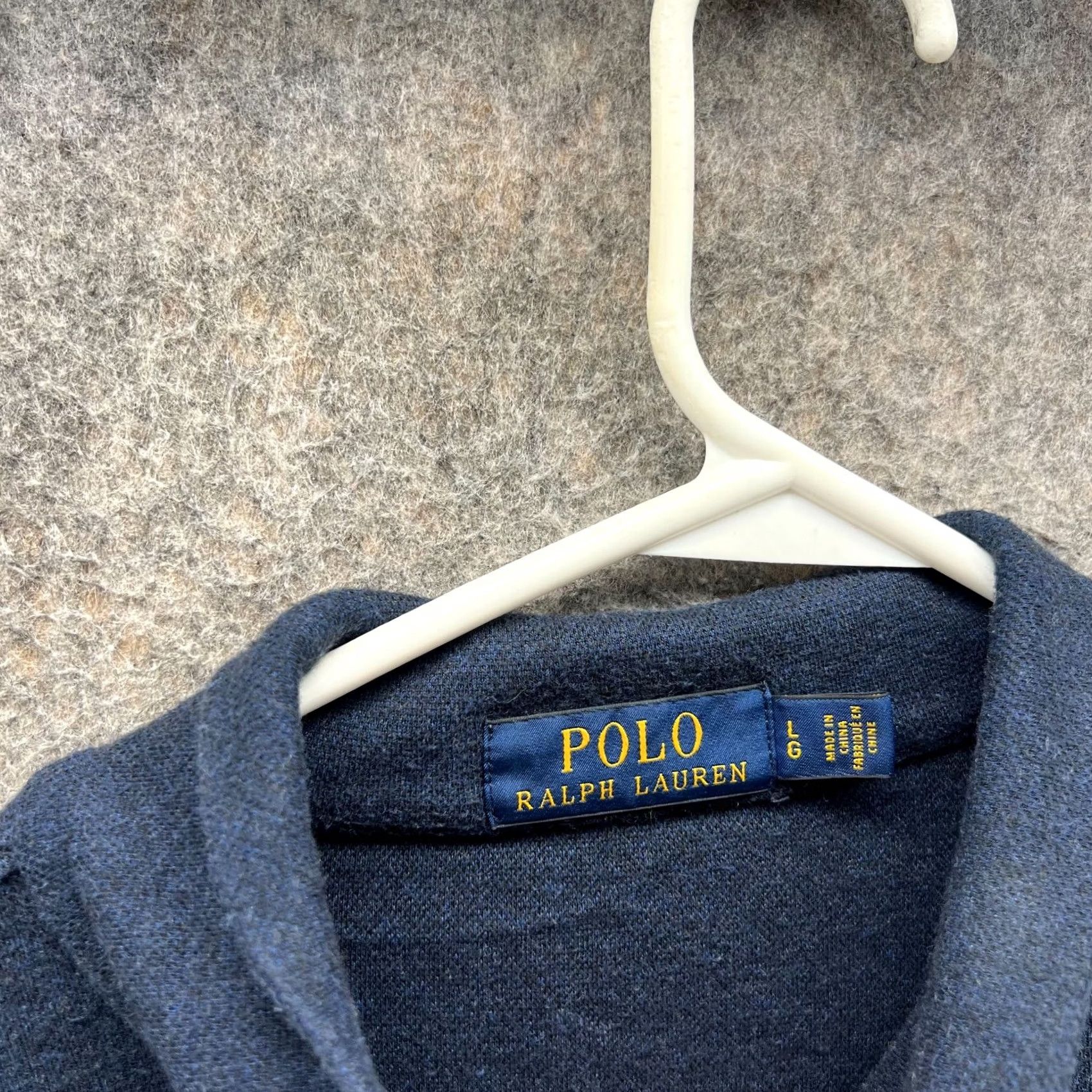 Ralph Lauren VINTAGE Polo Ralph Lauren Sweater Men Large Heather Blue Pullover 1/4 Zip Fleece Pony Shirt Pull over Size US L / EU 52-54 / 3 - 5 Thumbnail