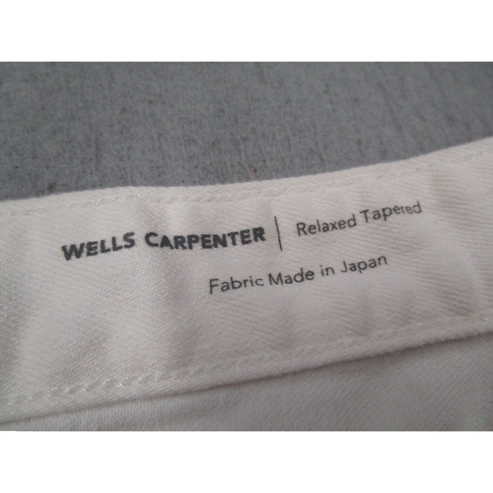 Denime ADRIANO GOLDSCHMIED Wells Carpenter Jeans Mens 38 White Denim 5-Pocket Relaxed Tapered 31in inseam Size US 38 / EU 54 - 4 Thumbnail