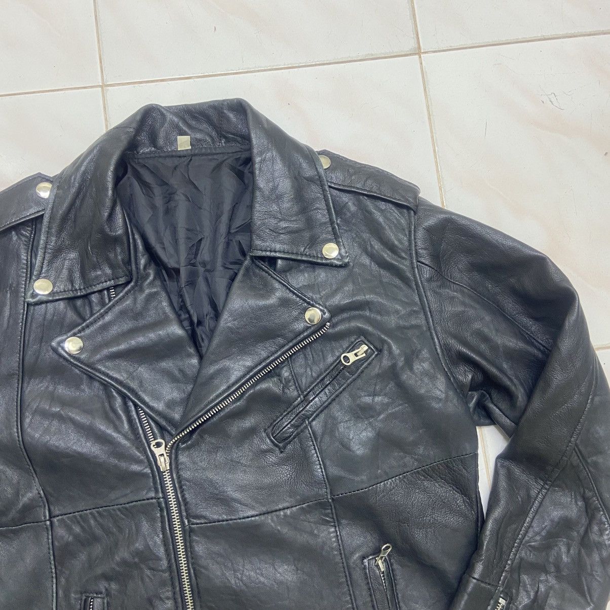Genuine Leather × Japanese Brand × Leather Japanese Brand Double Collar Leather Jacket Size US XS / EU 42 / 0 - 7 Thumbnail