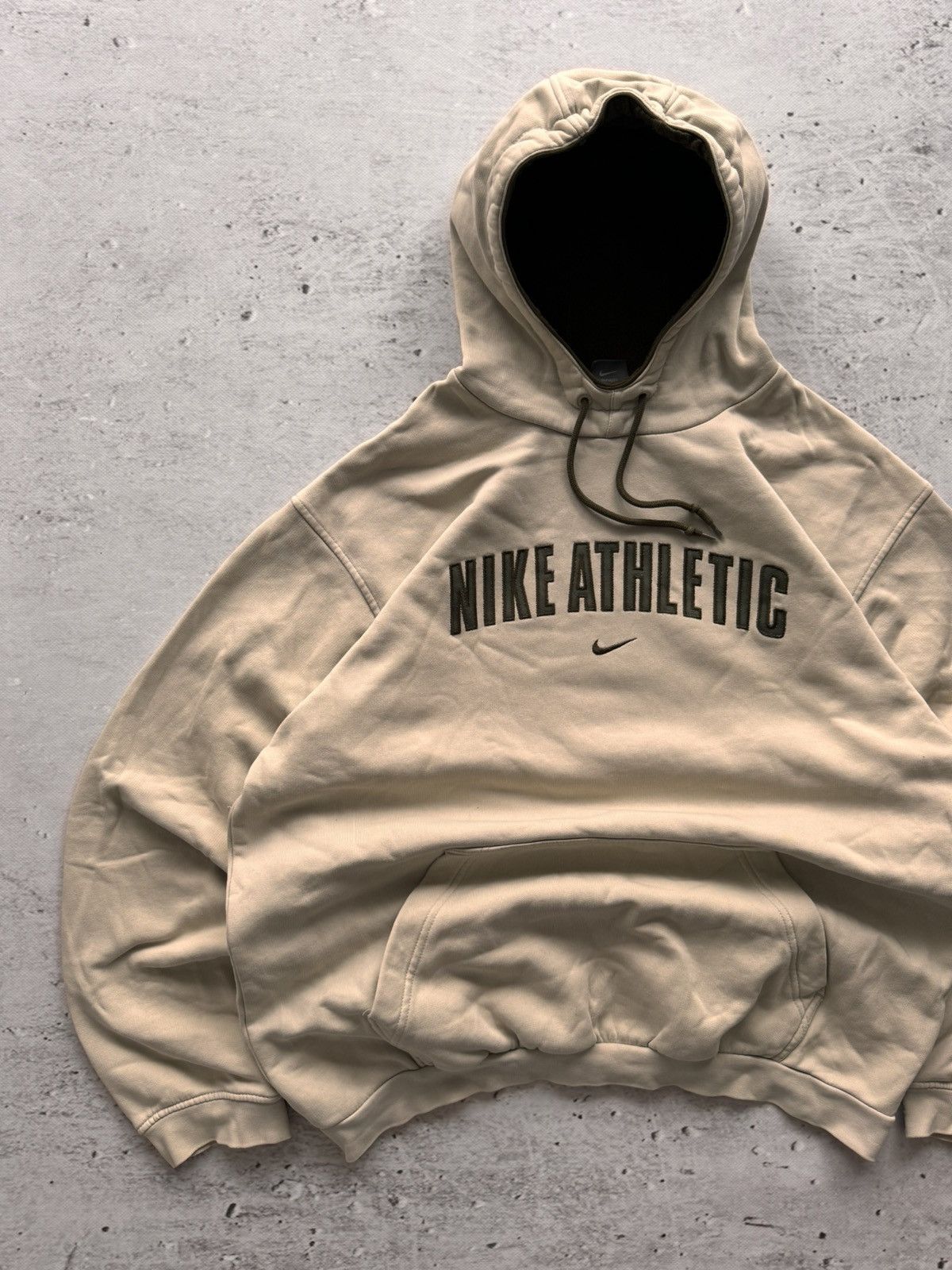 Nike × Vintage NIKE VINTAGE CENTER BROWN LOGO OVERSIZE BOXY HOODIE Size US L / EU 52-54 / 3 - 2 Thumbnail