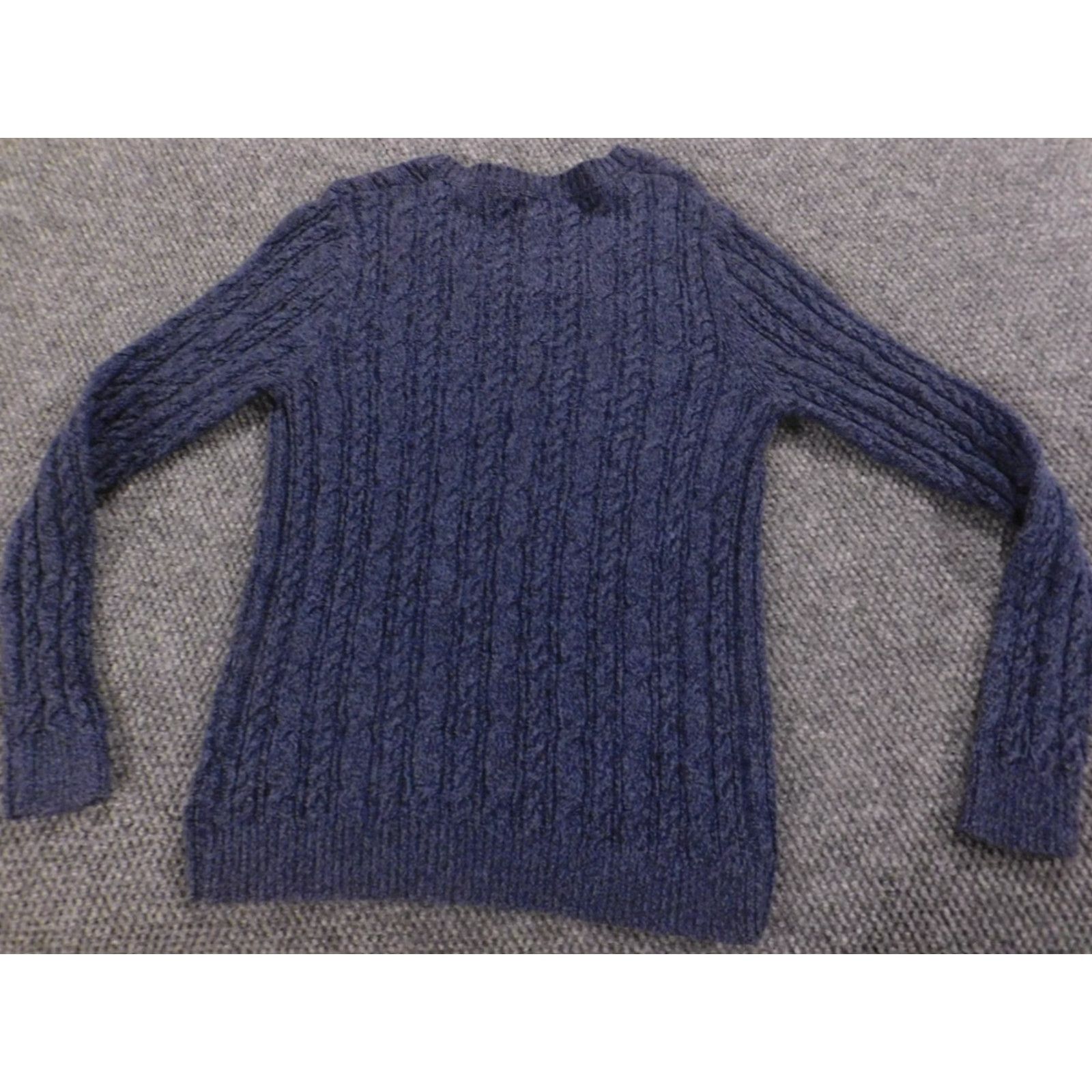 Croft & Barrow Croft & Barrow Womens Sweater Pullover Crew Neck Medium Blue Classic Knit Cotton Stretch Regular Sleeve Long Winter Casual Size M / US 6-8 / IT 42-44 - 7 Thumbnail