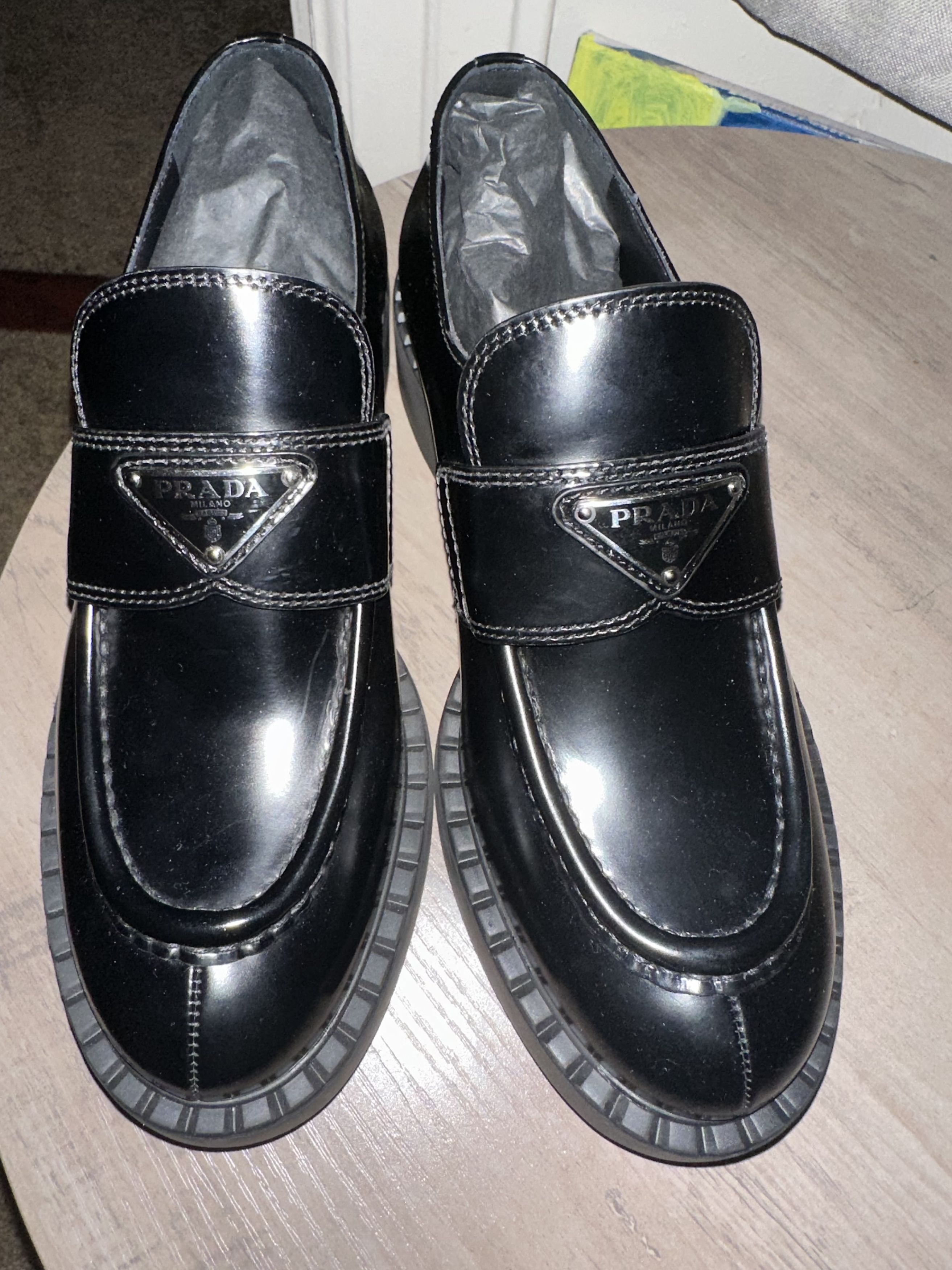Prada Chocolate brushed leather loafers Size US 9 / IT 39 - 6 Thumbnail