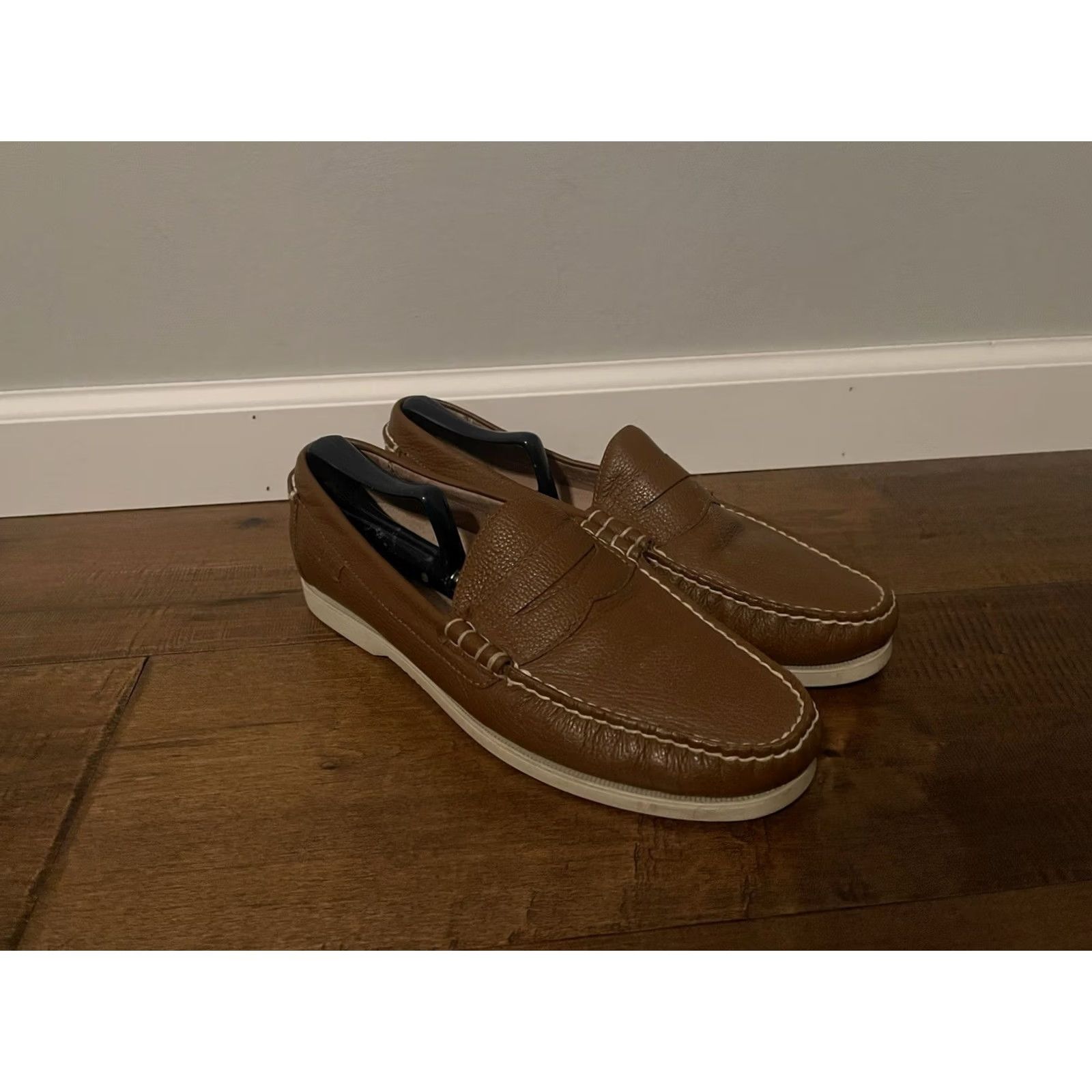 Ralph Lauren Ralph Lauren Polo Bjorn Brown Leather Driving Penny Loafer Shoes - Men's 11.5D, Slip On, Loafer, Leather Upper, Brown, Casual Navy? Size US L / EU 52-54 / 3 - 3 Thumbnail