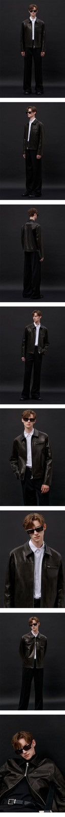 MUSINSA PREMIUM LAMBSKIN VEGETABLE SINGLE BREASTED JACKET Size US L / EU 52-54 / 3 - 4 Thumbnail