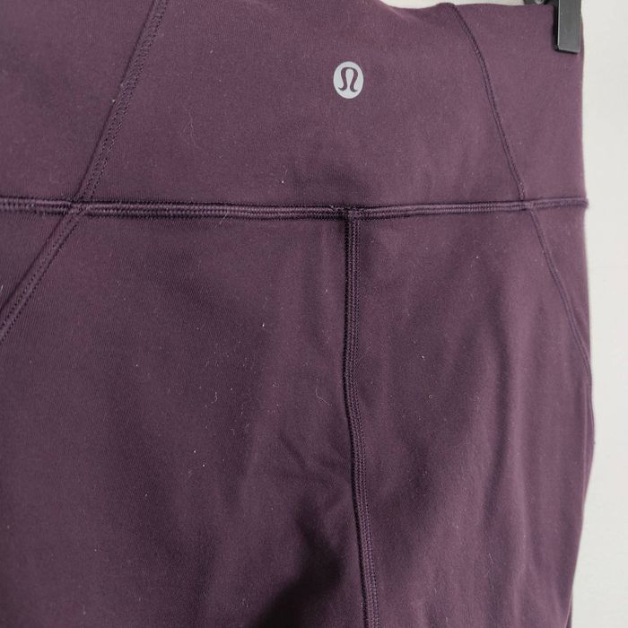 Lululemon Lululemon Mesh Back Crop Leggings Womens 4 Burgundy Purple