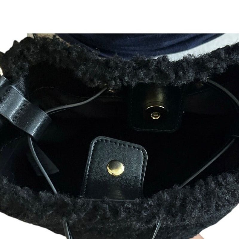 Isaac Mizrahi Isaac Mizrahi Black Faux fur Leather Hobo Bucket Bag Size ONE SIZE - 9 Thumbnail