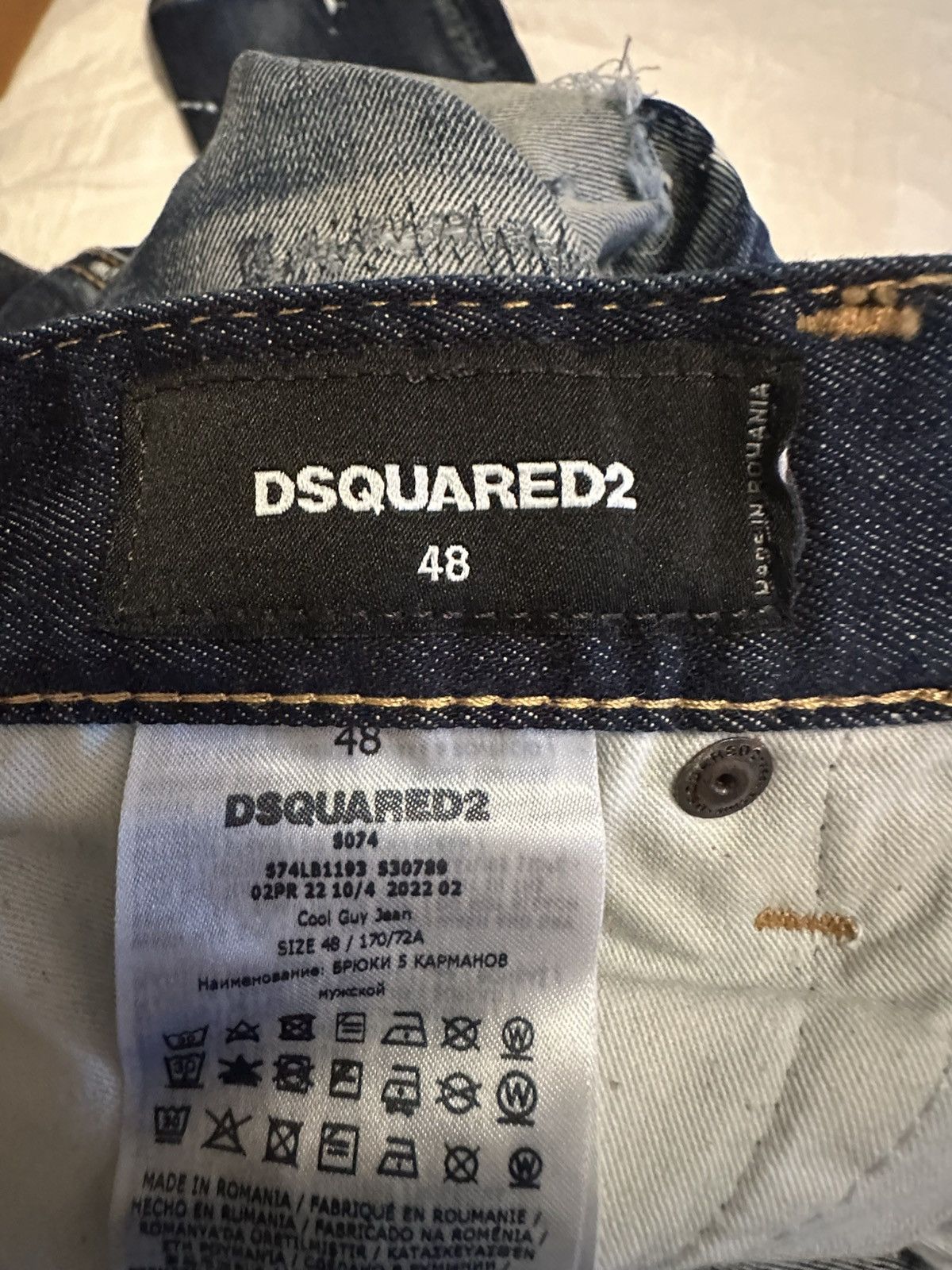 Dsquared2 Dsquared2 authentic blue paint splattered jeans Size US 32 / EU 48 - 8 Thumbnail