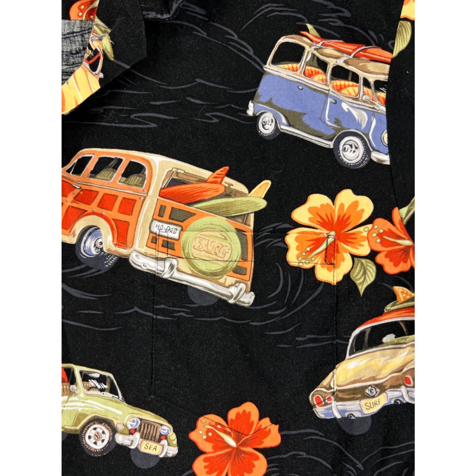 Vintage Pacific Legend Shirt Mens XL Black Floral Classic Cars Hawaiian Cotton Size US XL / EU 56 / 4 - 6 Thumbnail