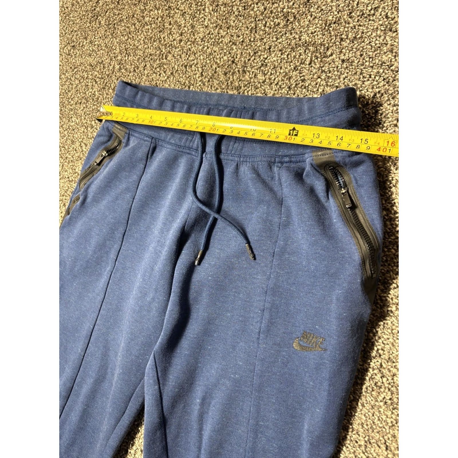 Nike VINTAGE NIKE Tech Sweatpants Women Small Blue Fleece Lined 803575 Size 28" / US 6 / IT 42 - 5 Thumbnail