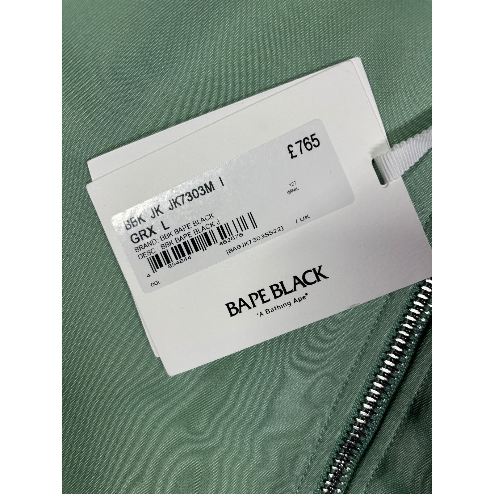 Bape Bape Black Teal Satin Bomber Jacket Size Large(MSRP: $900.00 Size US L / EU 52-54 / 3 - 8 Thumbnail