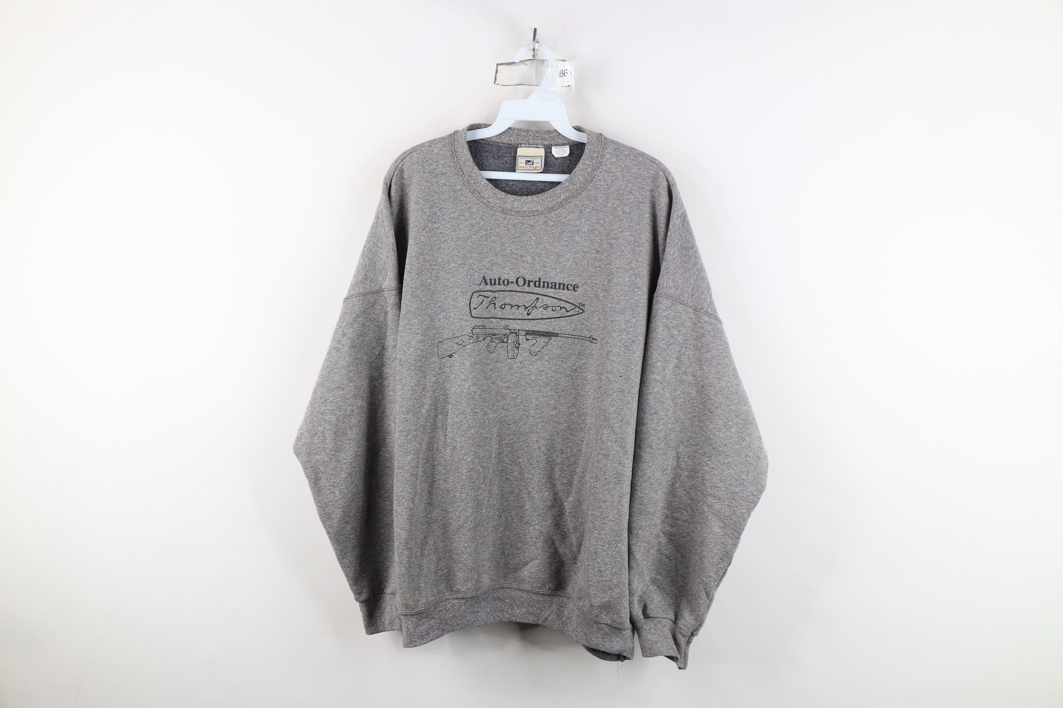 Vintage Vintage 90s Ordnance Thompson Machine Gun Sweatshirt USA Size US XL / EU 56 / 4 - 1 Thumbnail