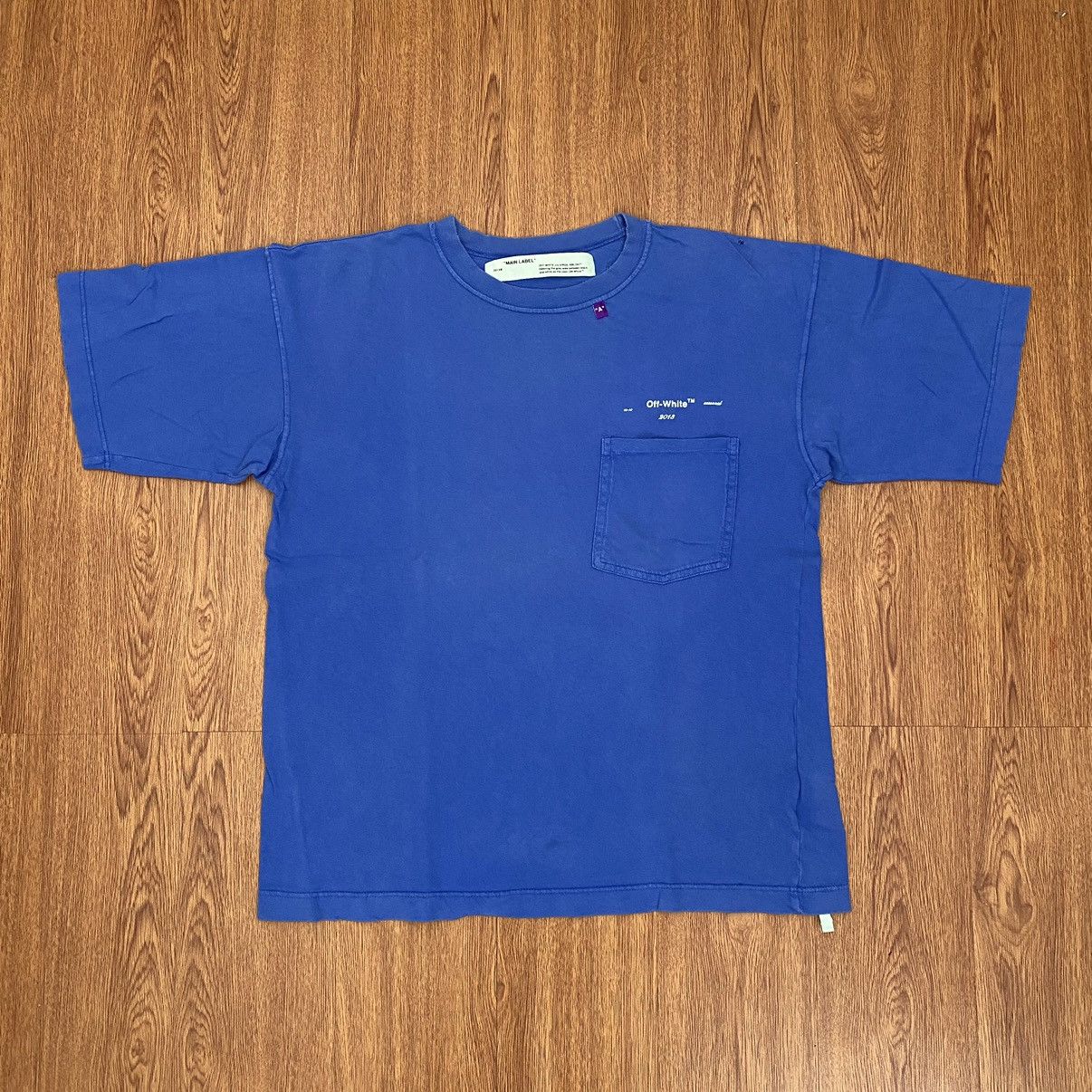 Off-White Off-White 2013 Seasonal Blue Pocket T-shirt Size US M / EU 48-50 / 2 - 2 Thumbnail