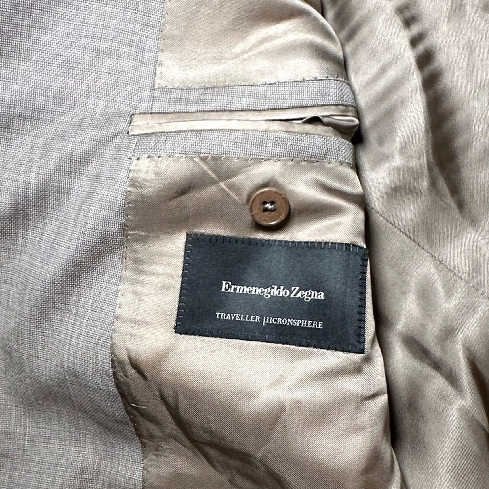 Ermenegildo Zegna Ermenegildo Zegna Traveller Micronsphere 3 Button Made in Italy Jacket 42L US Men Sport Coat Brown Wool Silk 90/10 Big & Tall Mens Size US XS / EU 42 / 0 - 7 Thumbnail