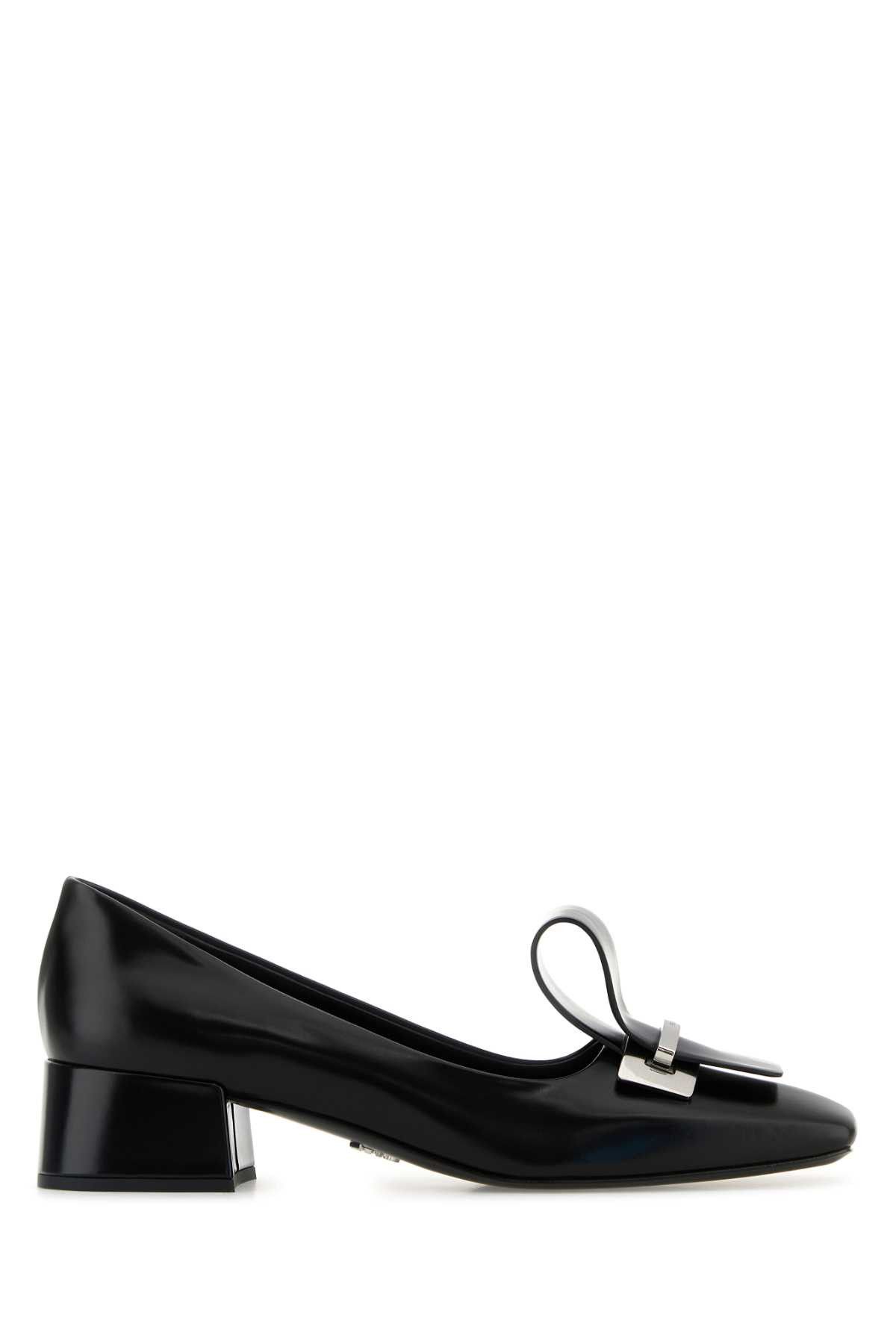 Prada Black Leather Pumps Size US 6 / IT 36 - 1 Thumbnail