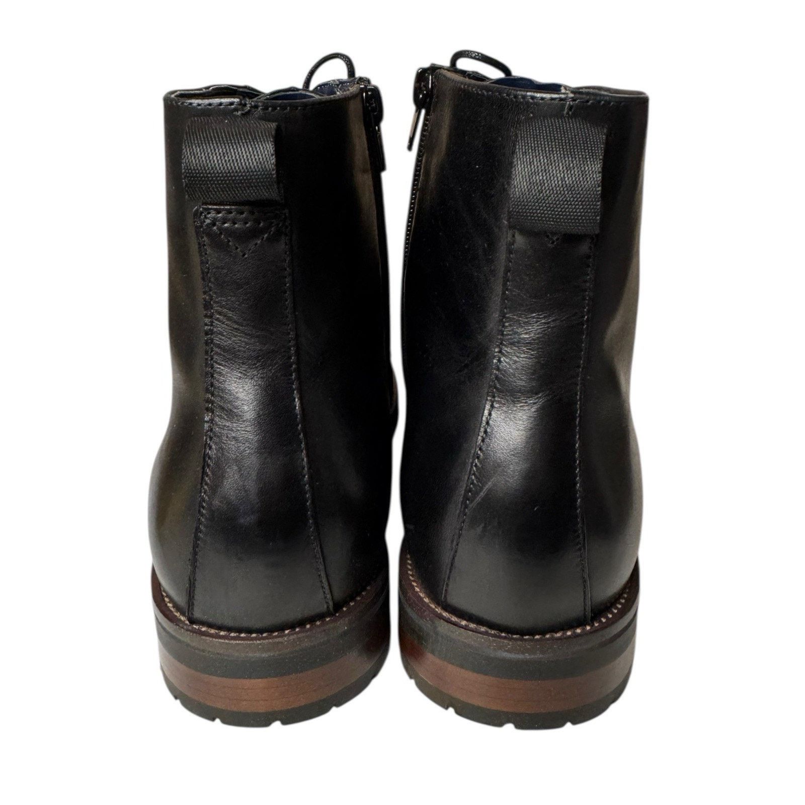 Steve Madden Steve Madden NEW Men’s Sixtet Black Leather Boots Size US 12 / EU 45 - 5 Thumbnail