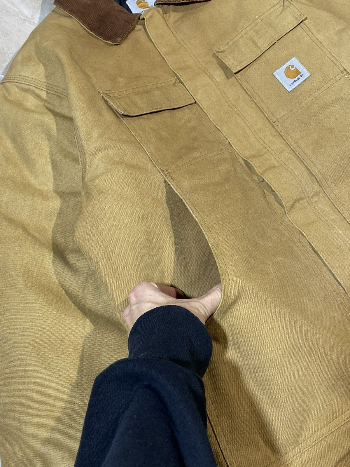 Carhartt 🔥 CARHARTT CANVAS WORK JACKET Y2K DETROIT VIBES USA MADE Size US M / EU 48-50 / 2 - 12 Thumbnail