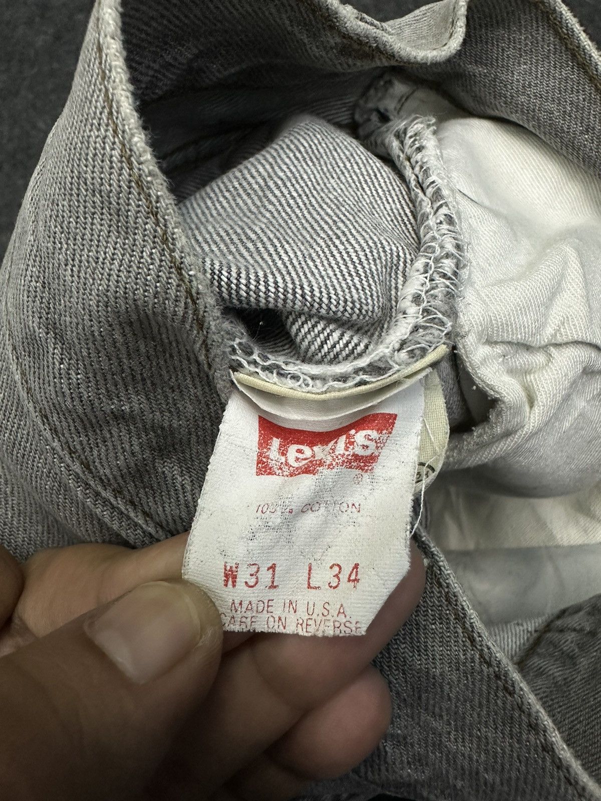 Levi's Vintage 90s Levi’s 501 Usa Grey Faded Denim F35 Size US 30 / EU 46 - 14 Thumbnail