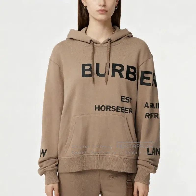 Burberry Burberry Brown Cotton Women's Hoodie. Size XL / US 12-14 / IT 48-50 - 6 Thumbnail