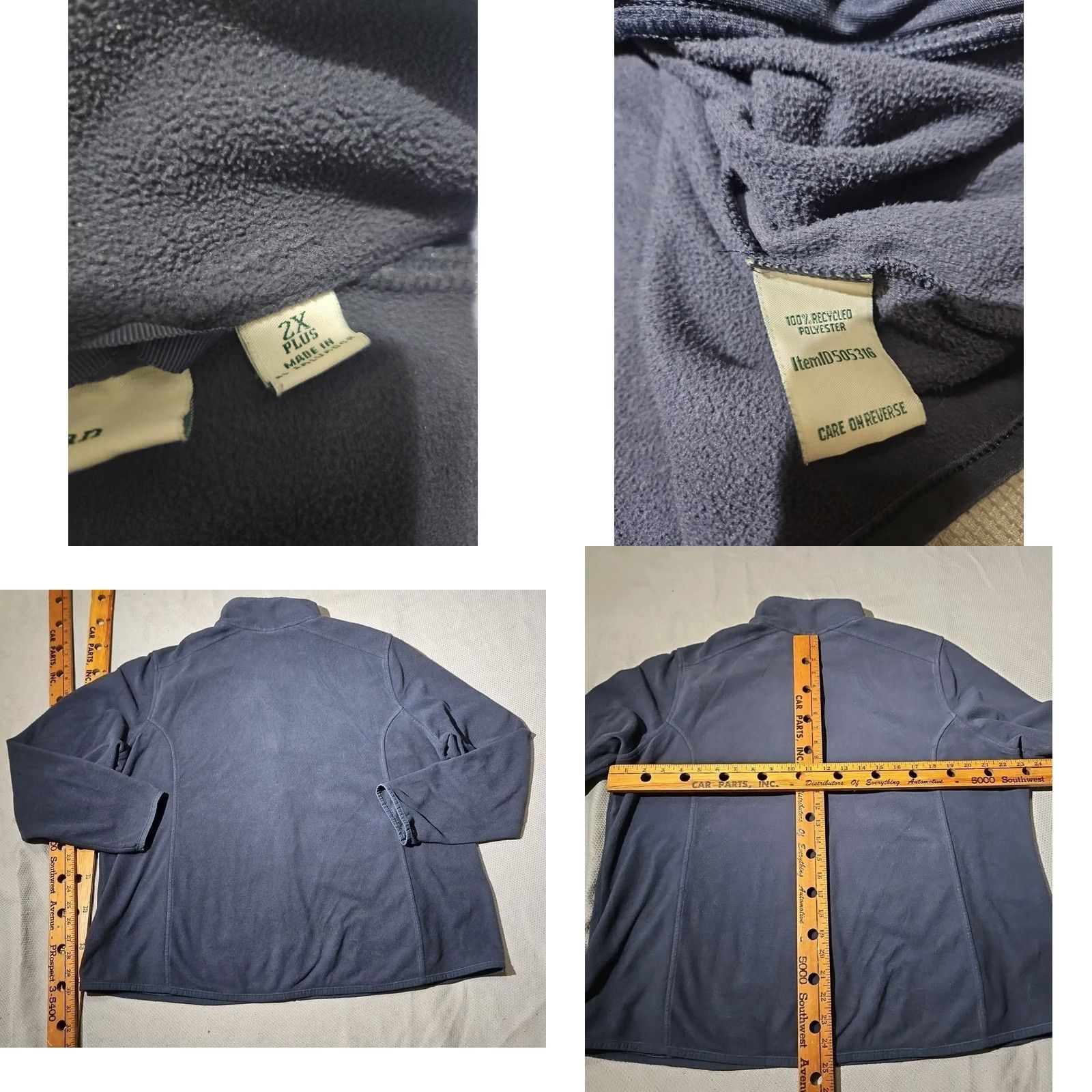 Vintage VINTAGE LL Bean Jacket Womens Plus Sz 2X Blue Fleece Full Zip Mock Neck Outdoor Preppy Womens Size XXL / US 16-18 / IT 52-54 - 8 Thumbnail