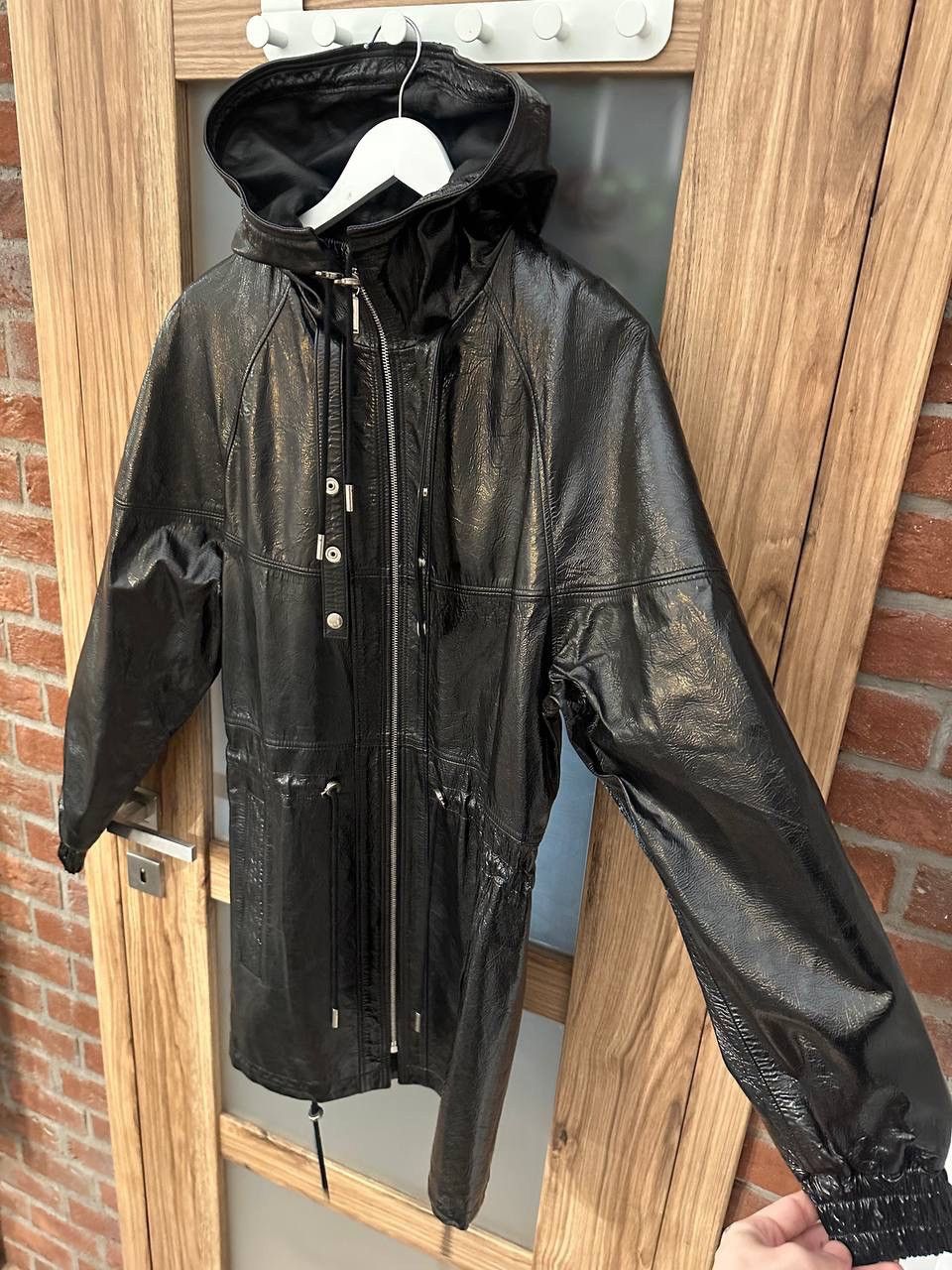 Saint Laurent Paris Saint Laurent Paris Leather Black Parka F38/S Size S / US 4 / IT 40 - 8 Thumbnail