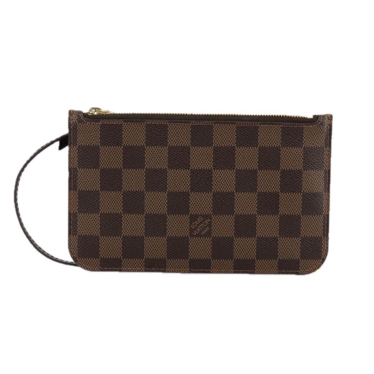 Louis Vuitton Neverfull Pouch Brown Canvas Clutch Bag (Pre-Owned) Size ONE SIZE - 1 Thumbnail