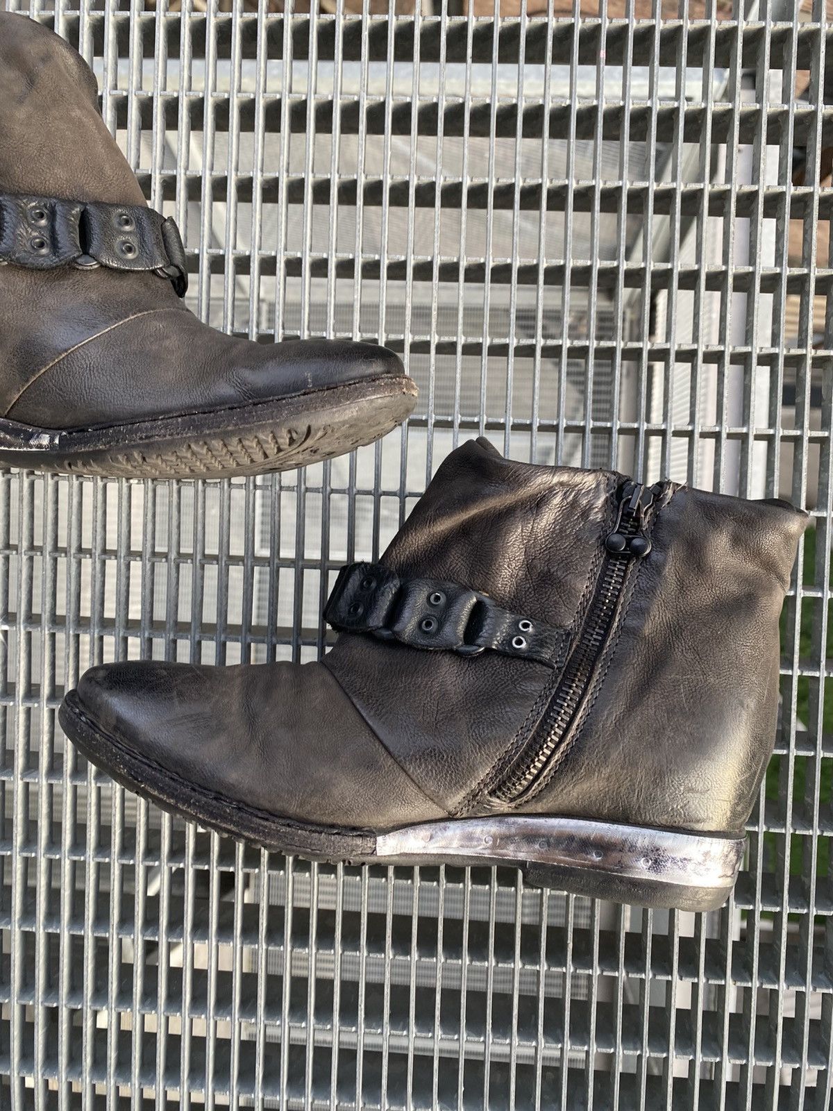A.S.98 A.S.98 Avant-garde Leather Ankle Wadge Boots Size US 8 / IT 38 - 7 Thumbnail
