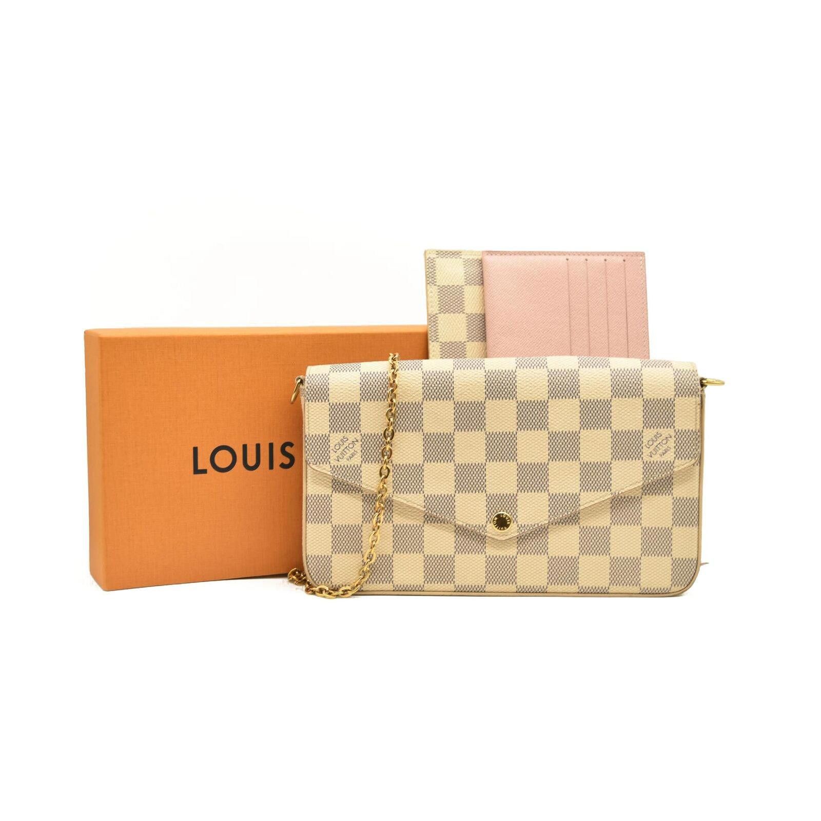 Louis Vuitton Louis Vuitton Damier Azur Pochette Chain Wallet AZ1169 Size ONE SIZE - 2 Thumbnail