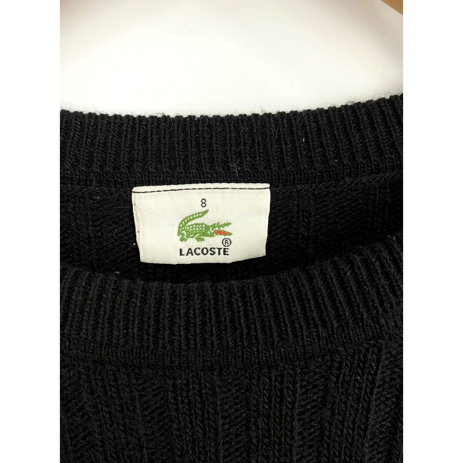 Lacoste VINTAGE Lacoste Sweater Mens XL Wool 90s Black Pullover Asymmetrical France 64 cm Chest 66 cm Length 63 cm Shoulders 52 cm Sleeve Length Size US XL / EU 56 / 4 - 6 Thumbnail