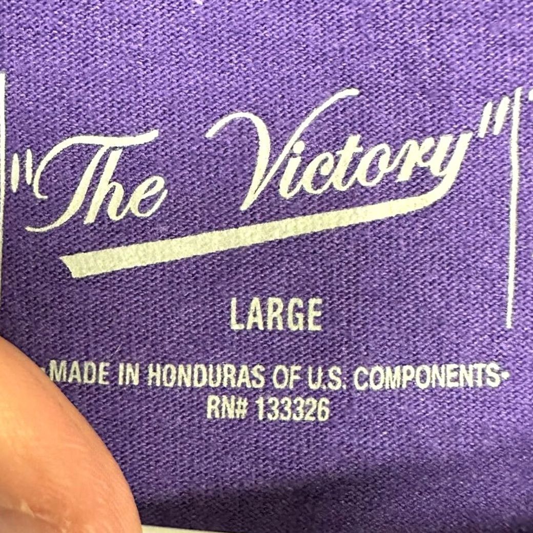 Vintage Clemson Tigers T-Shirt Adult Large Purple Short Sleeve Tee Mens The Victory NEW Size US L / EU 52-54 / 3 - 4 Thumbnail