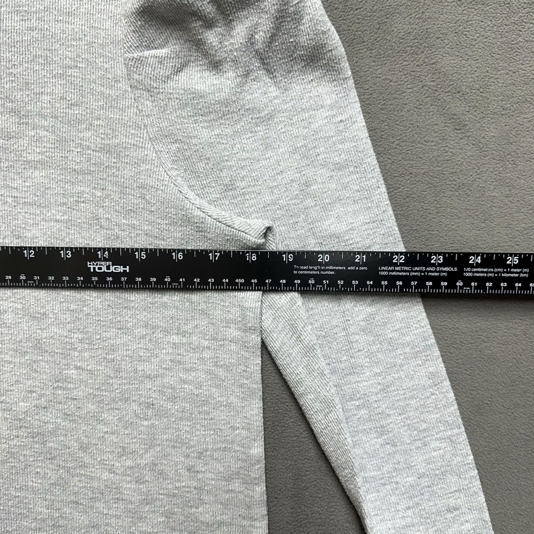 Vintage WHO WHAT WEAR Top Womens Medium Thermal Puff Sleeve Crew Neck Pullover Shirt Gray EUC Size M / US 6-8 / IT 42-44 - 5 Thumbnail