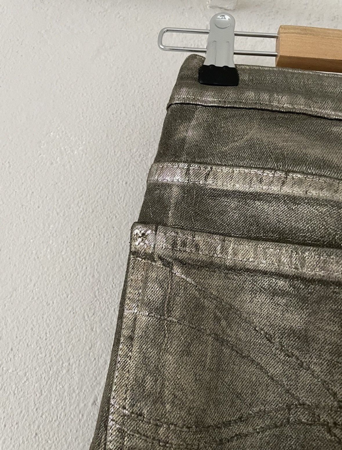 Lee × Vivienne Westwood Silver and Iridescent Jeans Size US 27 - 10 Thumbnail