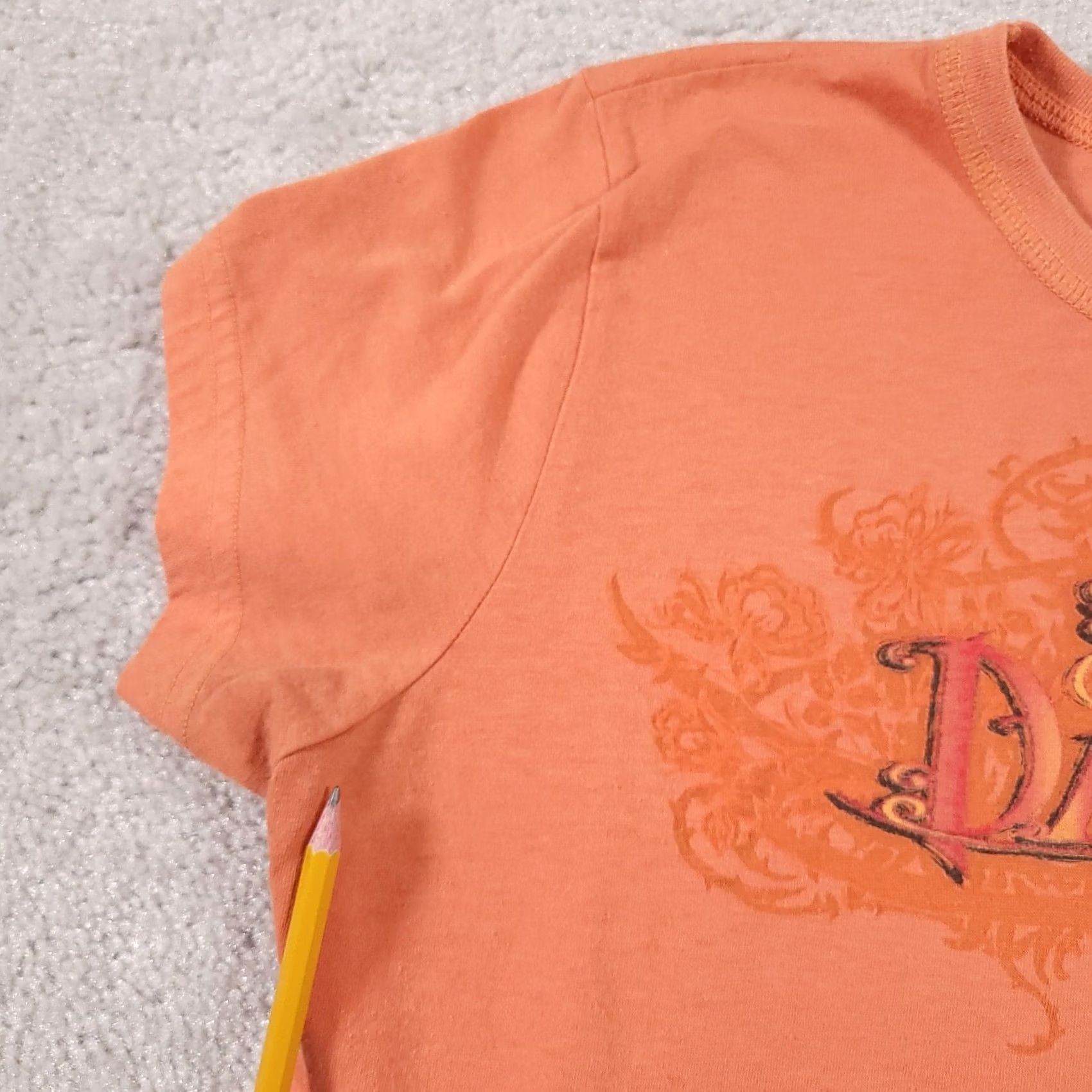 Harley Davidson Harley-Davidson Shirt Women's Large Orange Motorcycle Short Sleeve Grunge USA Shirt T-Shirt 80s 90s Biker Mens Womens Girls Size L / US 10 / IT 46 - 5 Thumbnail
