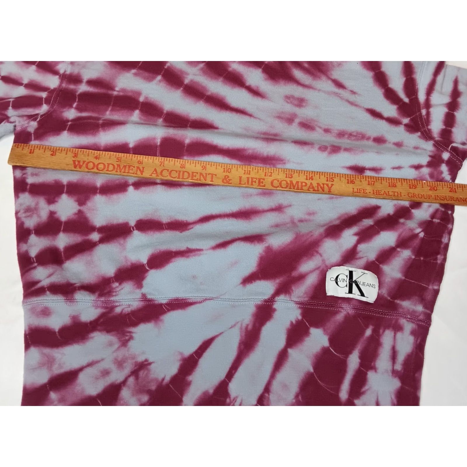 Calvin Klein Calvin Klein Jeans Sweatshirt M Tie Dye Purple Mock Neck Cropped Hippie Boho Knit 100% Cotton Pullover Women Size M / US 6-8 / IT 42-44 - 5 Thumbnail