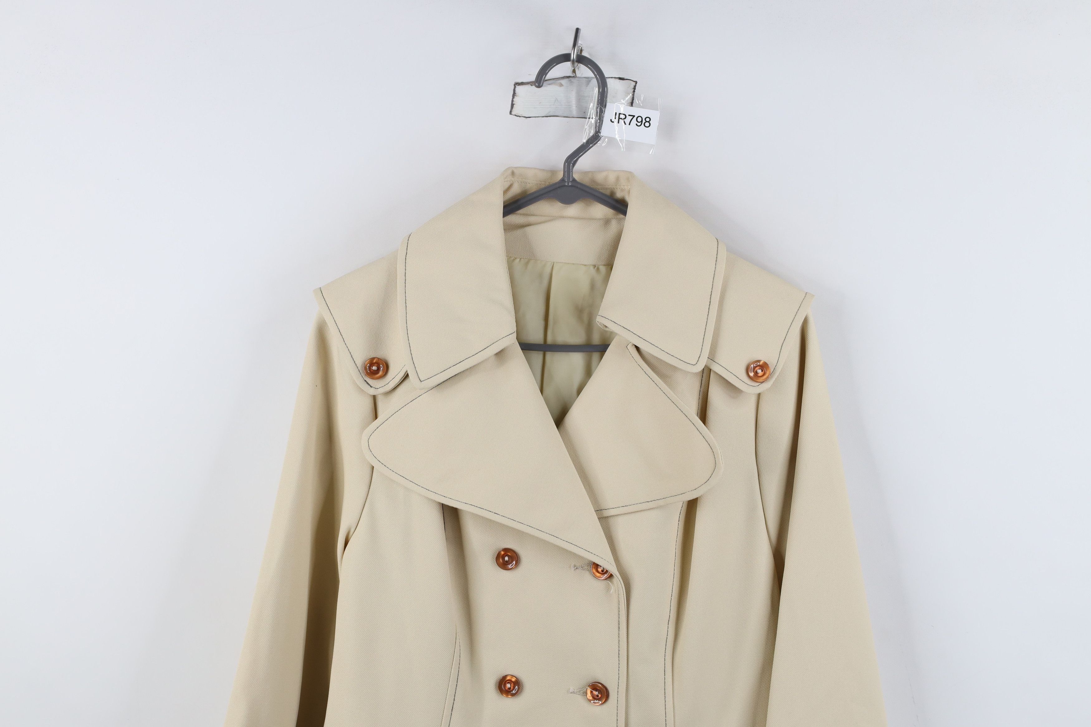 Vintage Deadstock Vintage 60s Streetwear Breasted Trench Coat Jacket Size XXL / US 16-18 / IT 52-54 - 2 Thumbnail