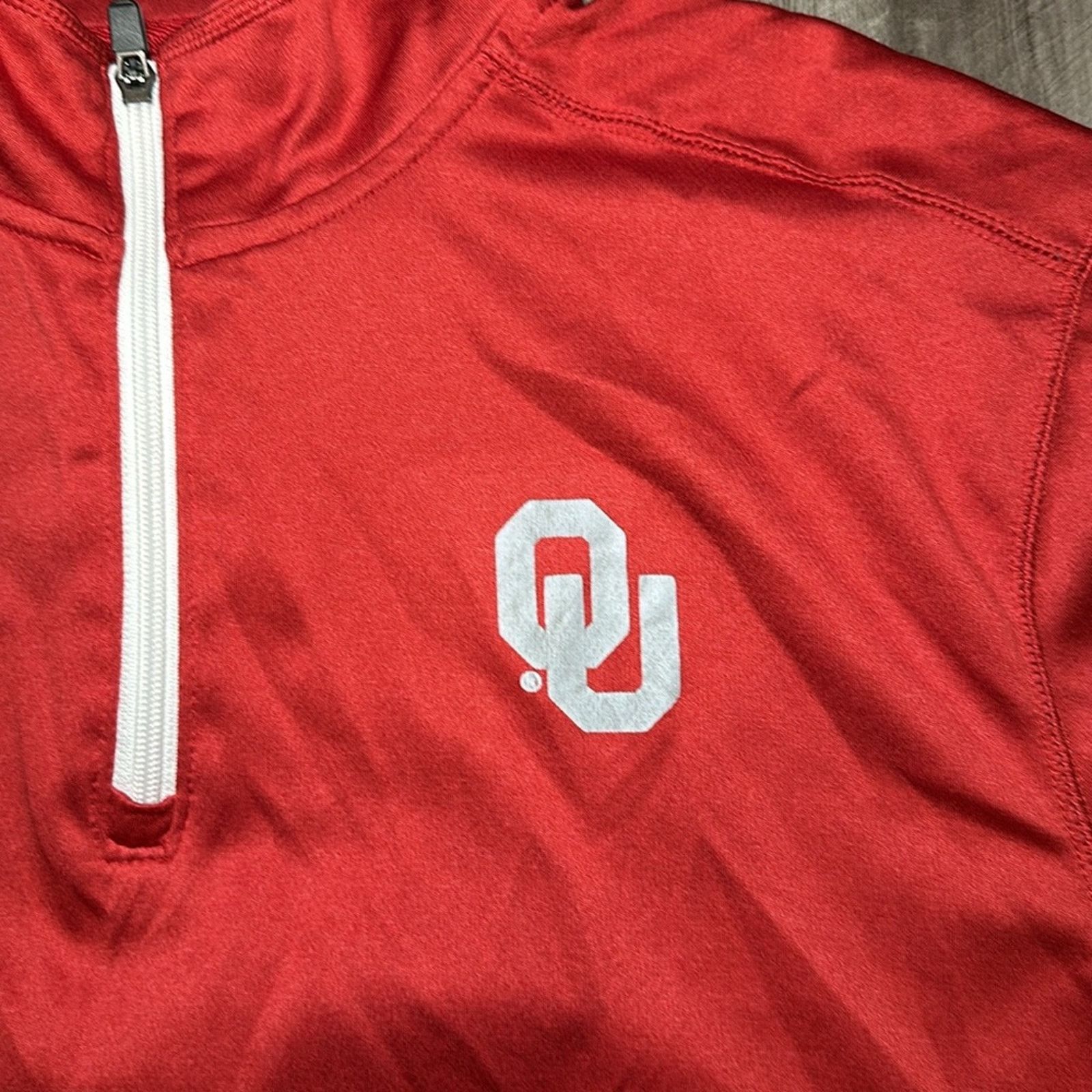Champion Oklahoma Sooners Champion Quarter Zip Pullover - 2XL Size US XXL / EU 58 / 5 - 7 Thumbnail