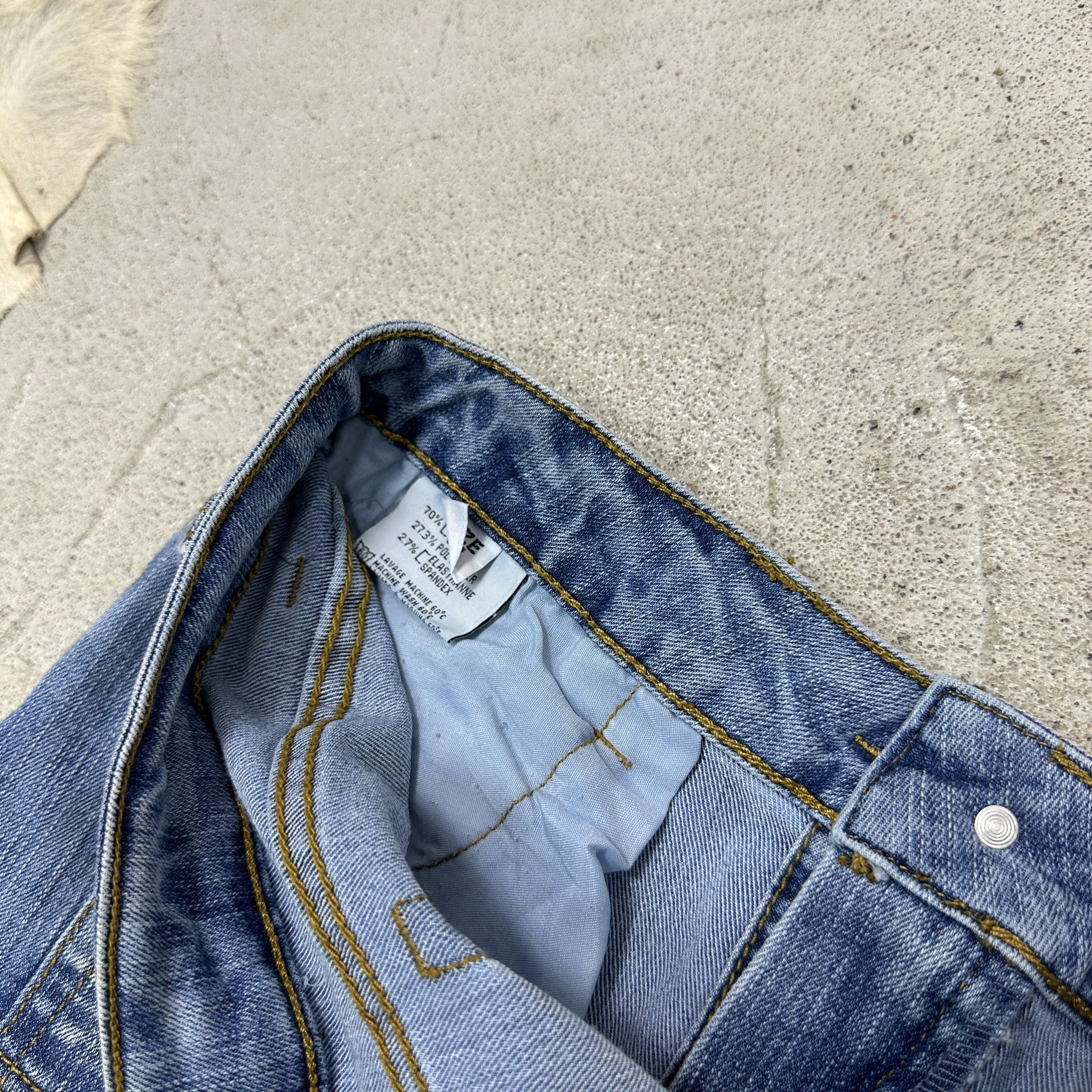 Vintage Vintage Denim Preppy Pleated Mini Jeans Skirt Y2K Size 26" / US 2 / IT 38 - 5 Thumbnail