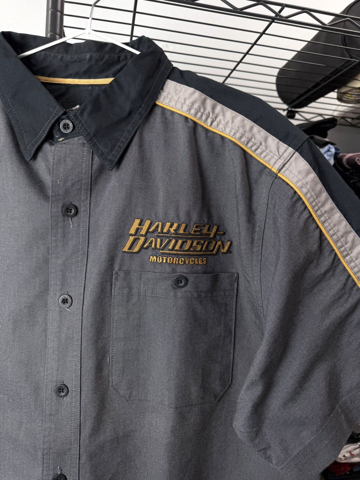 Harley Davidson Vintage Harley Davidson Embroidered Logo Shirt Size US L / EU 52-54 / 3 - 3 Thumbnail