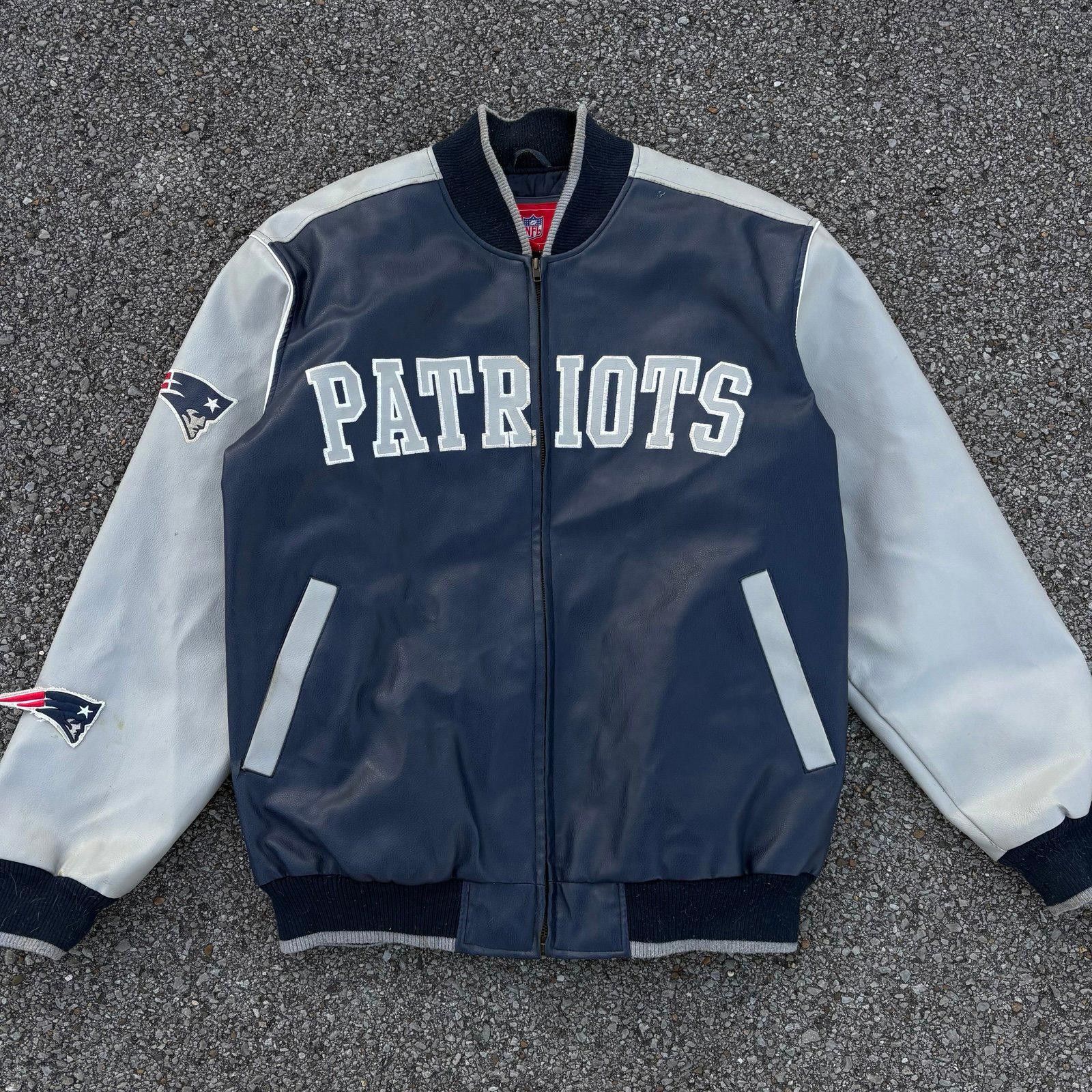 NFL Vintage New England Patriots Leather jacket Size US XL / EU 56 / 4 - 1 Thumbnail