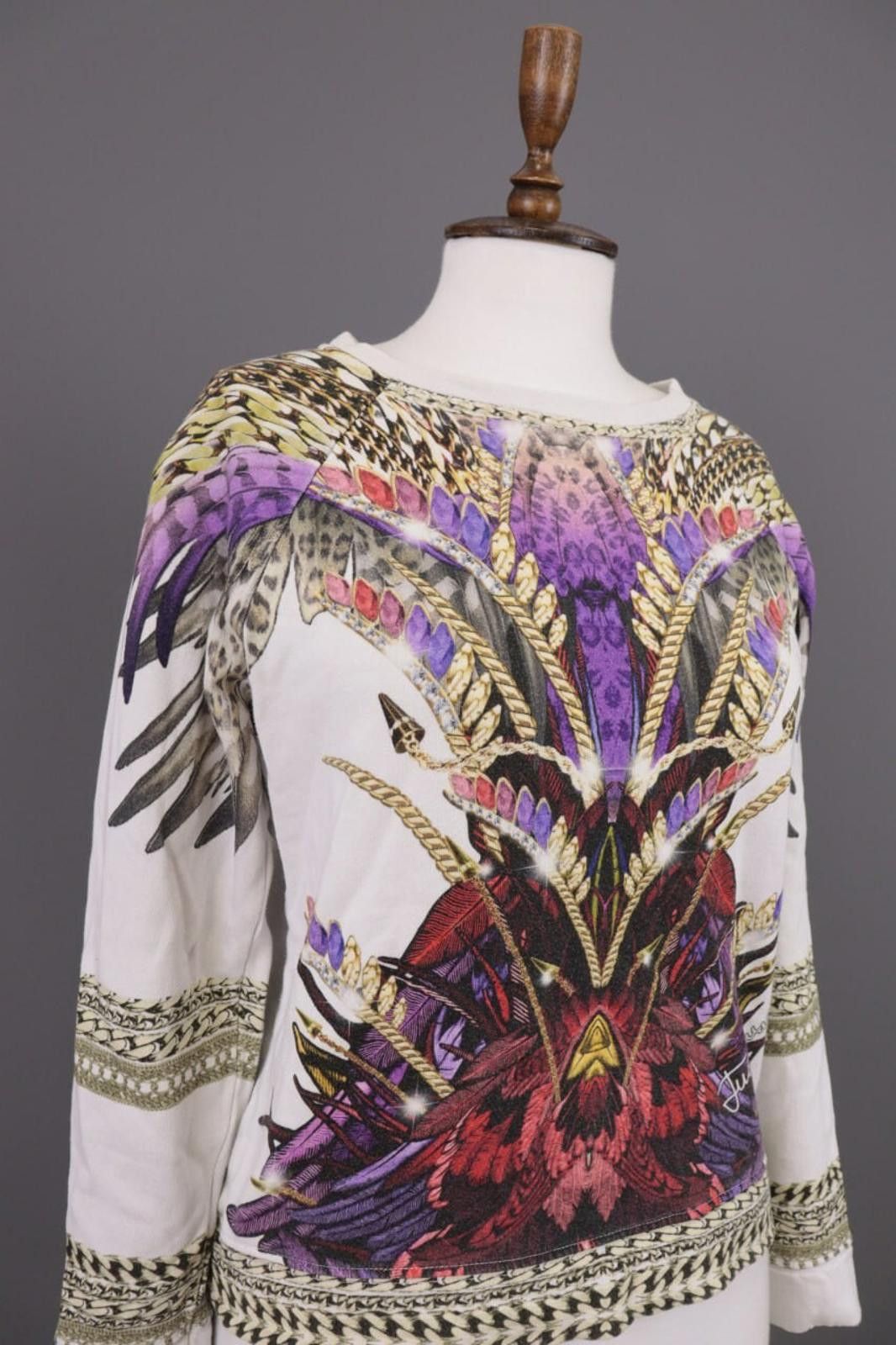 Just Cavalli Just Cavalli Multicolor Lagenlook Sweater Size 40 / M Size M / US 6-8 / IT 42-44 - 4 Thumbnail