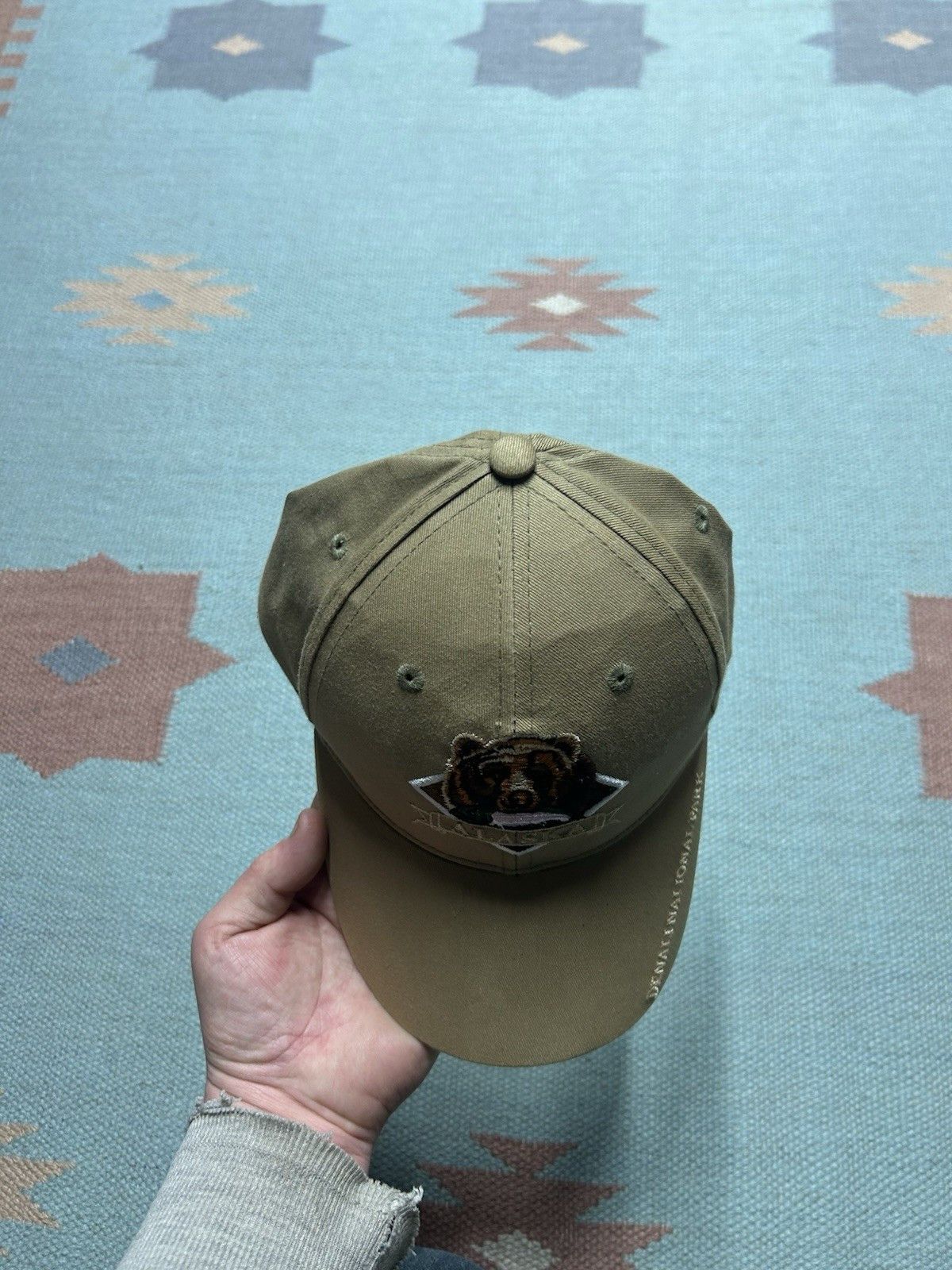 Vintage Vtg strap hat Alaska Denali national park bear animal nature Size ONE SIZE - 4 Thumbnail